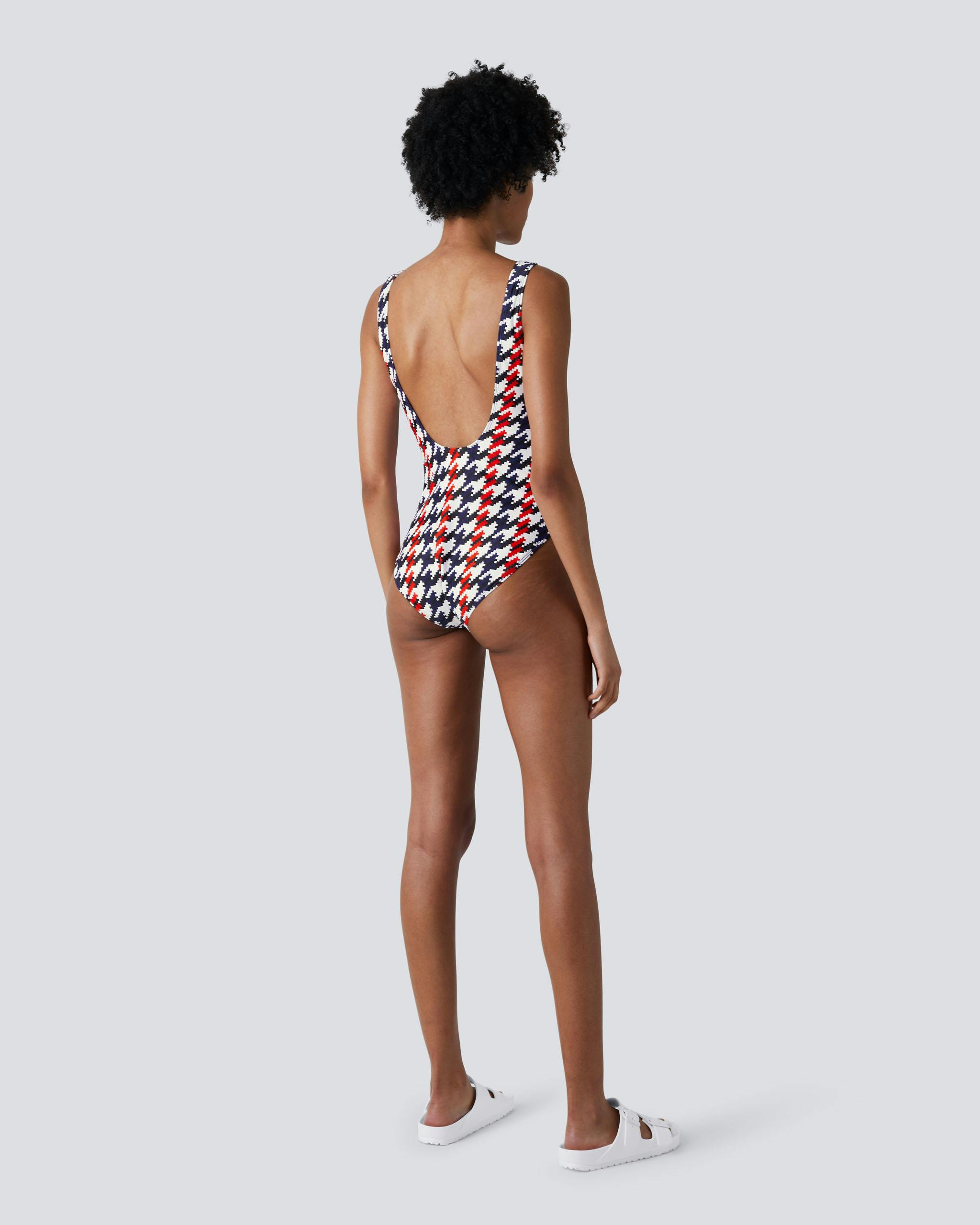 Houndstooth One-Piece Swimsuit 1