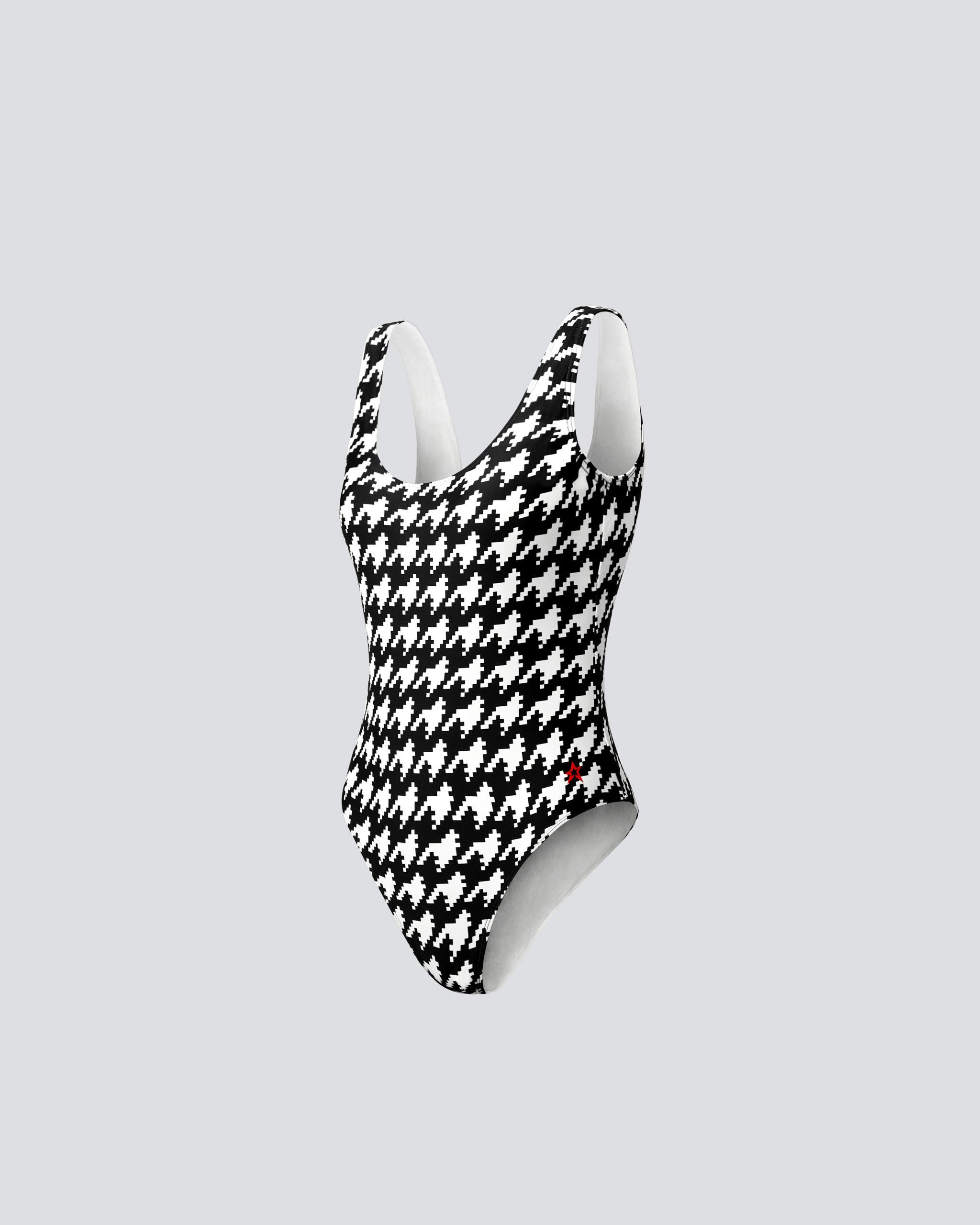 Houndstooth One-Piece Swimsuit 0