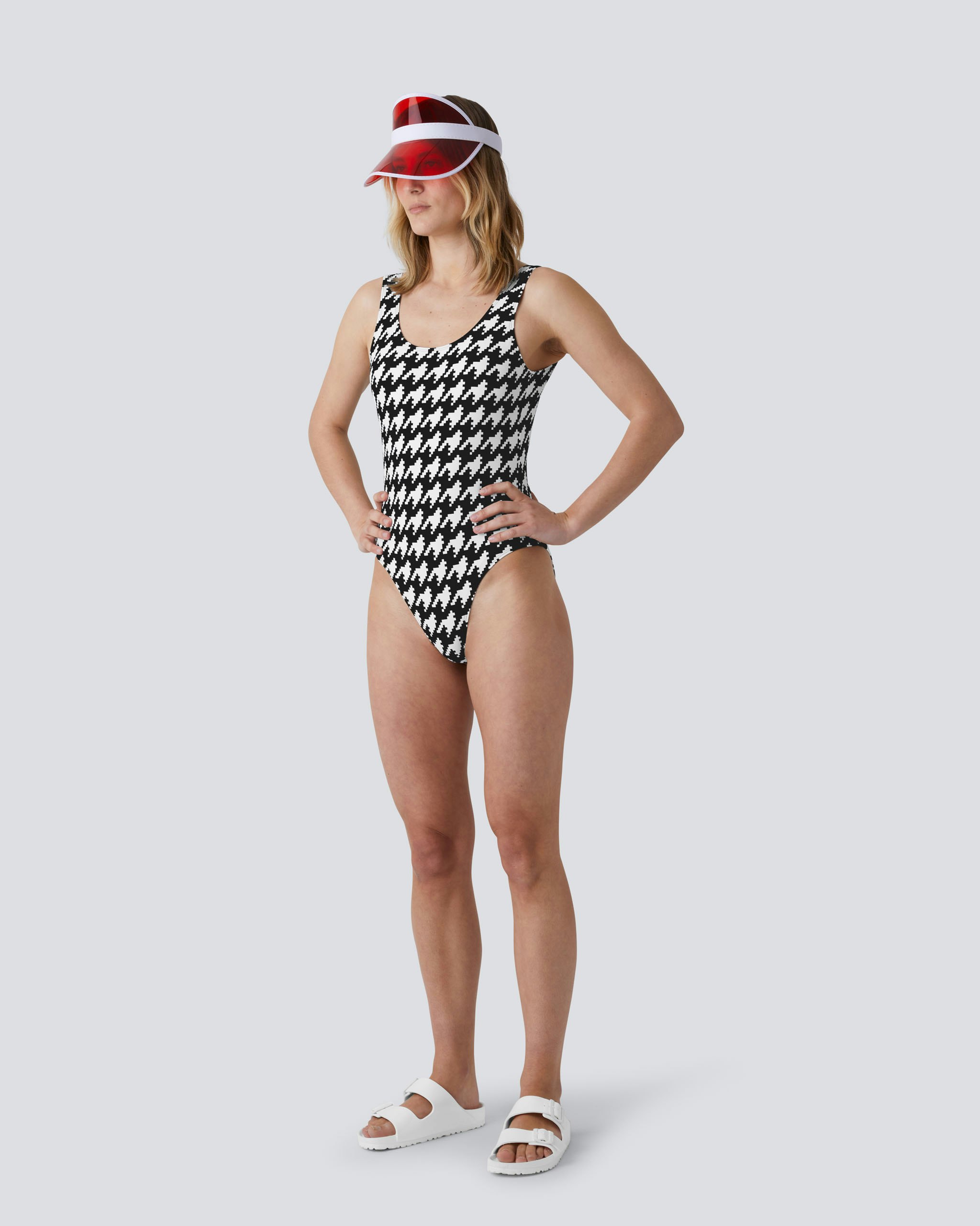 Houndstooth One-Piece Swimsuit