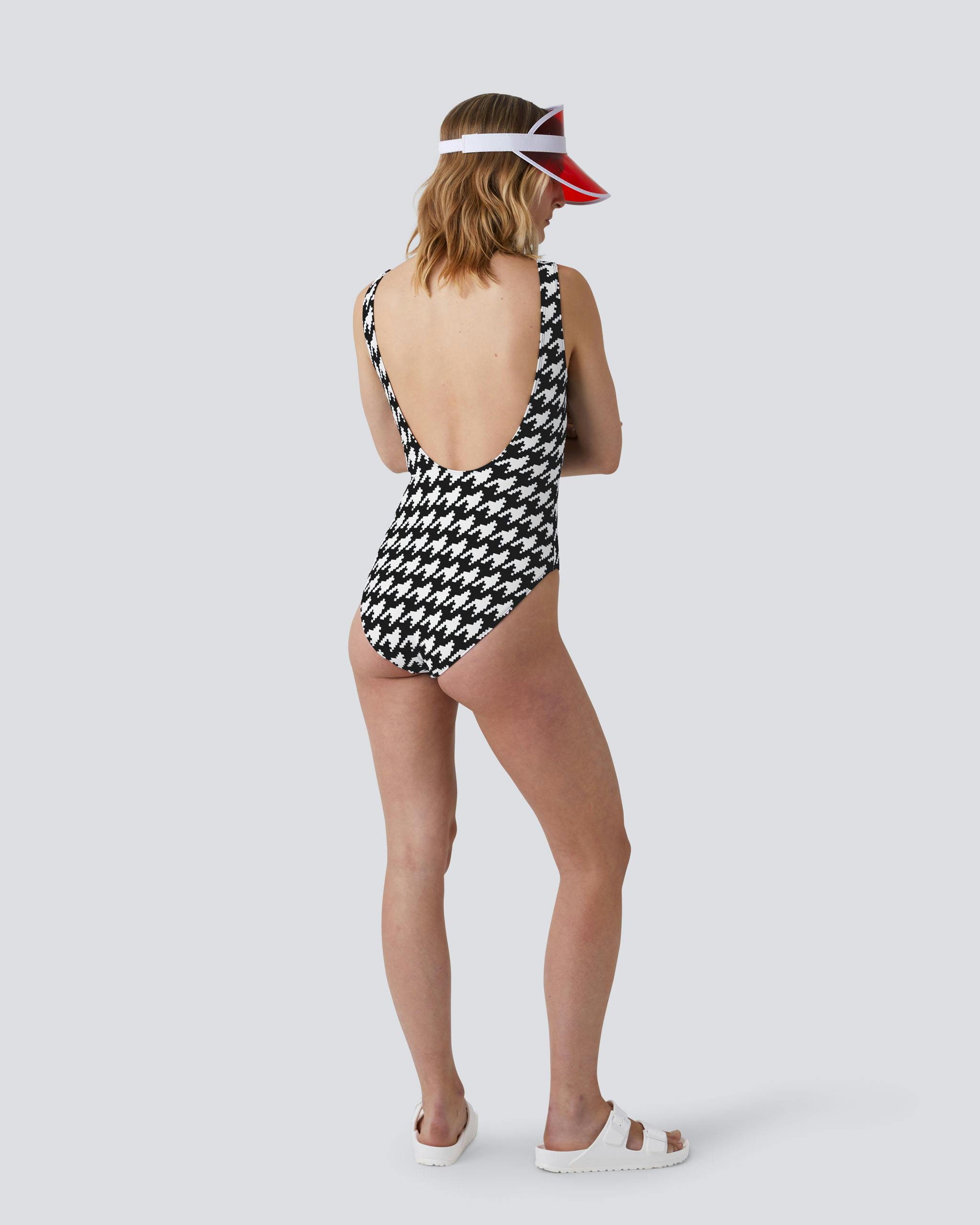 Houndstooth One-Piece Swimsuit 1