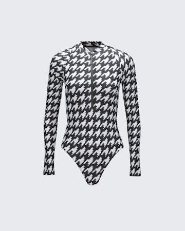 Houndstooth PM Half-Zip Spring Suit 0