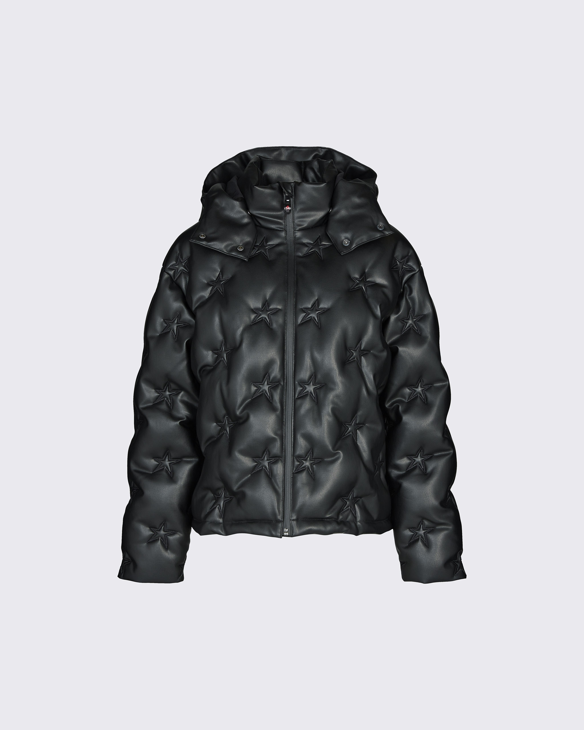Shop Perfect Moment Supernova Vegan Leather Down Jacket In Black
