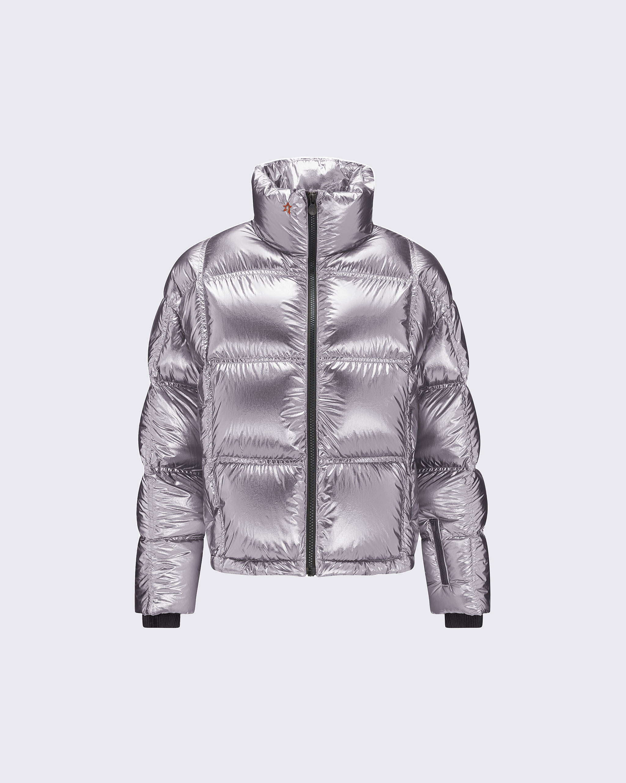 Shop Perfect Moment Metallic Nevada Down Jacket Xl In Silver-foil