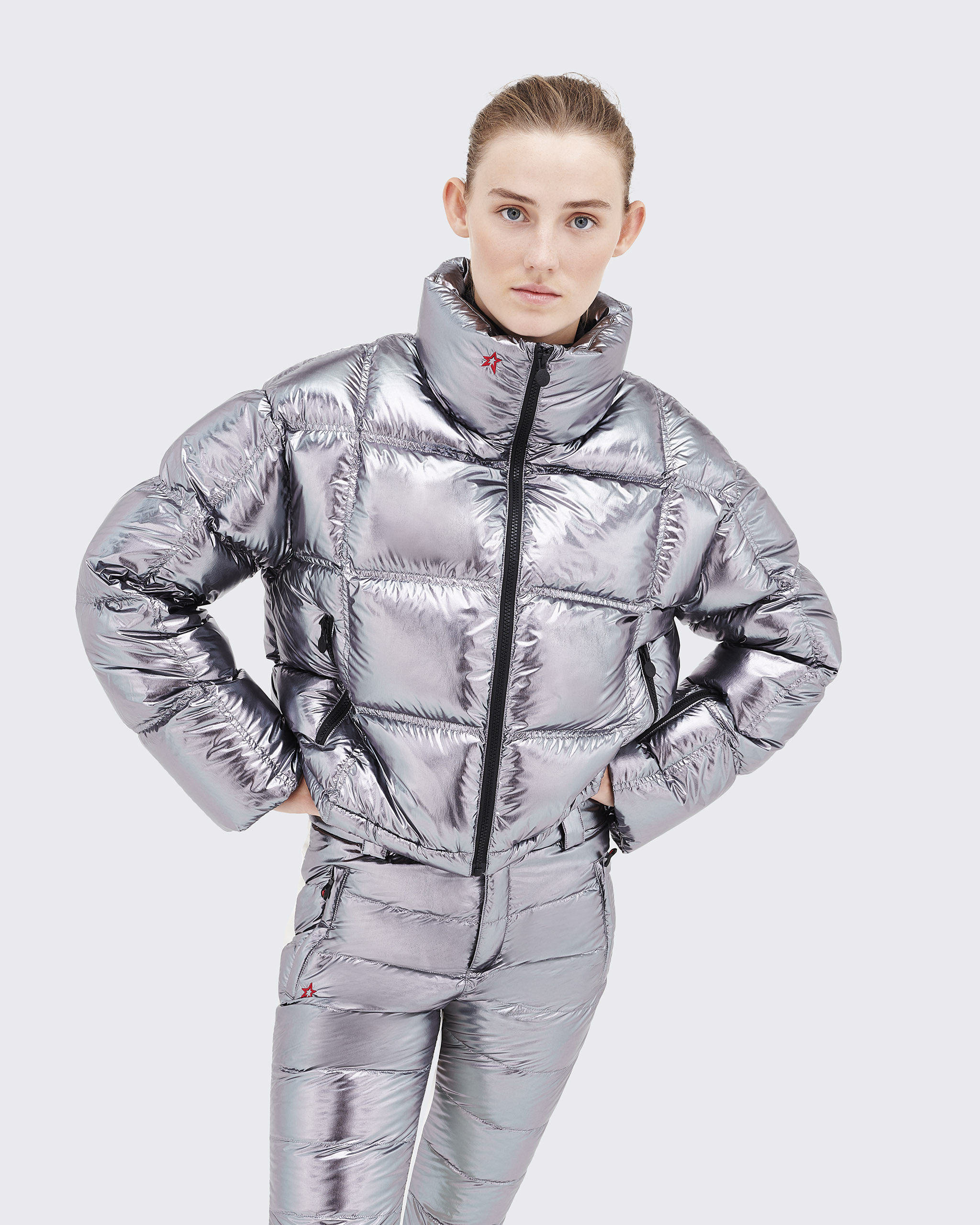 Metallic cheap snow jacket