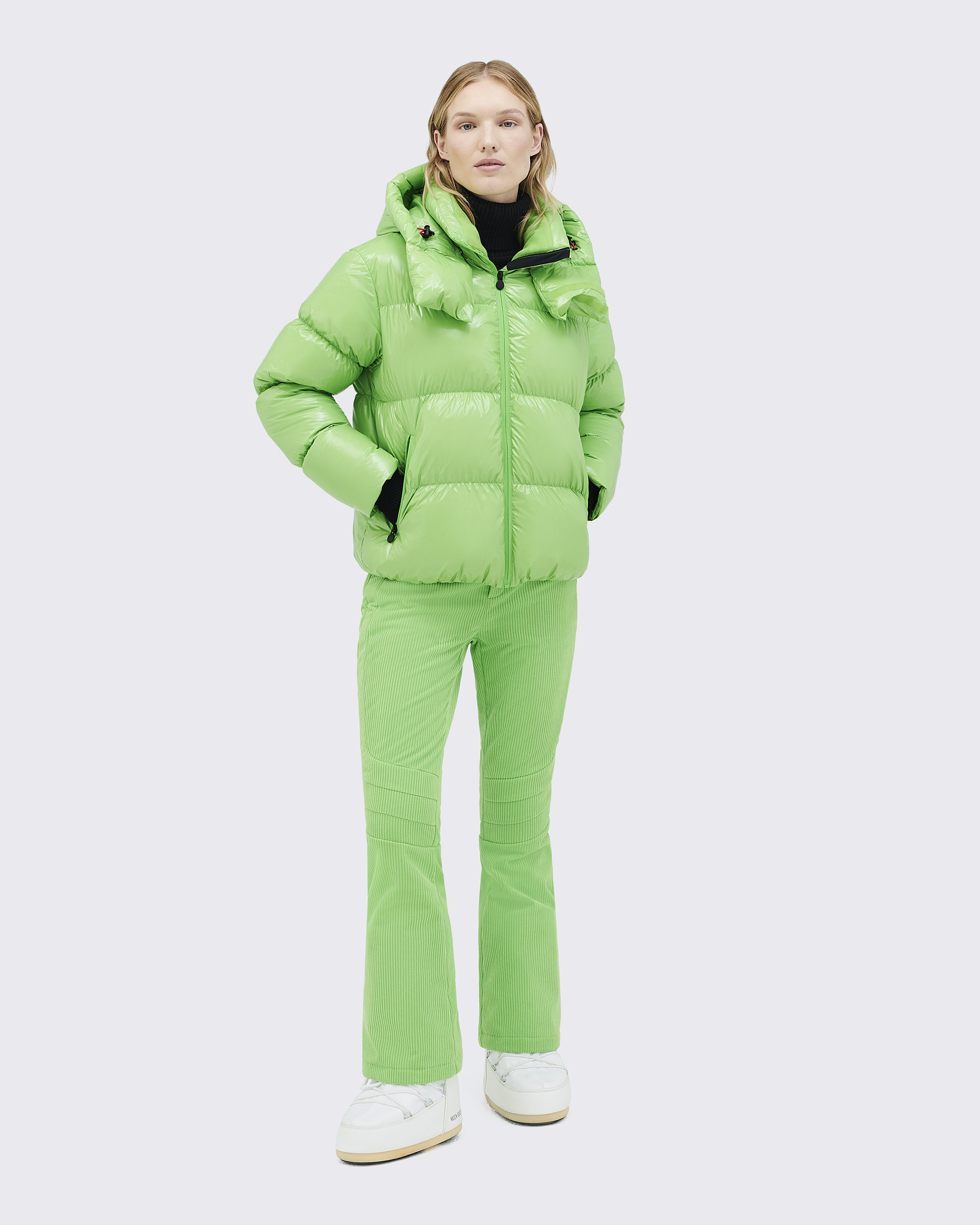 Lime green 2024 down jacket women's