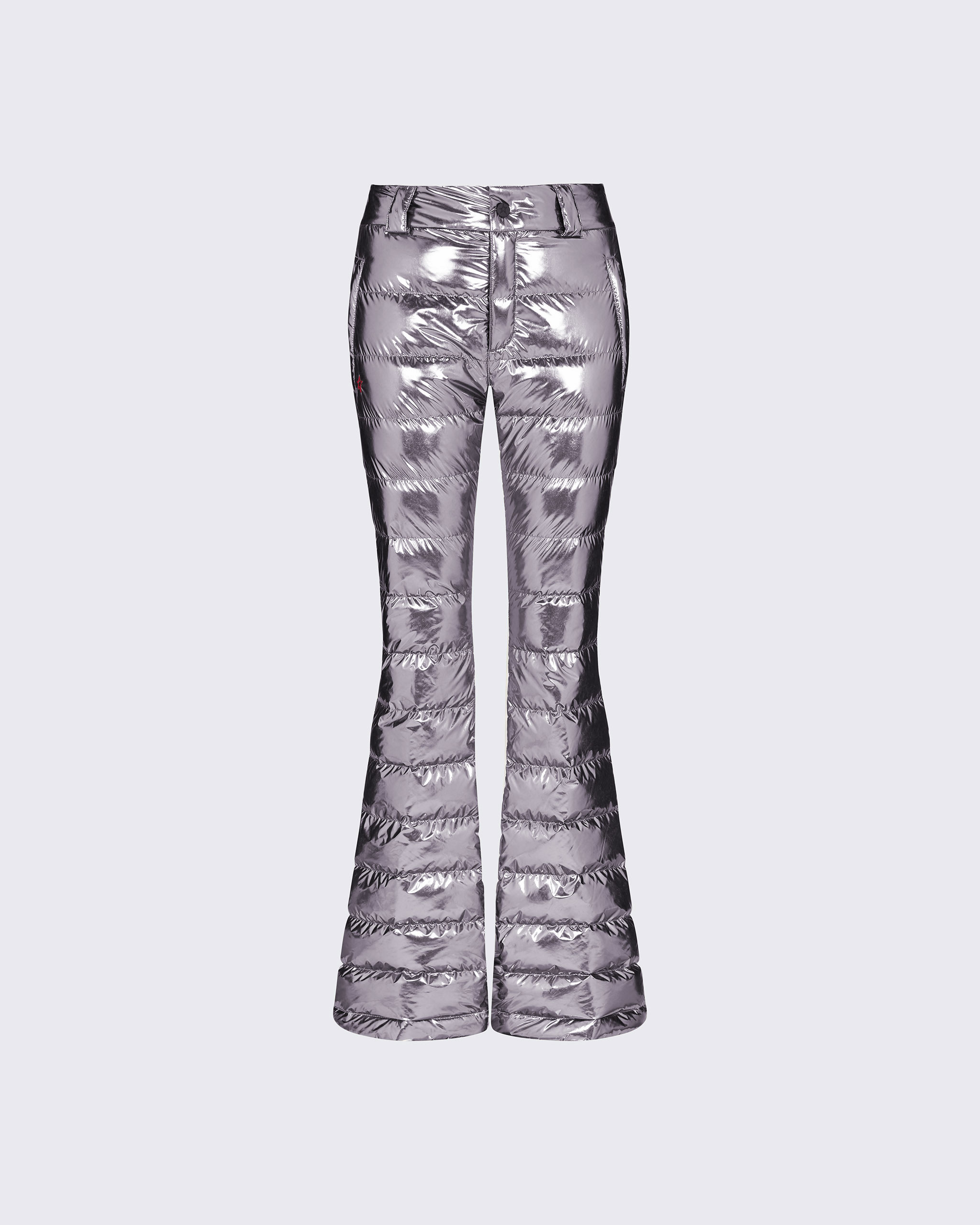 Perfect Moment Metallic Talia Pant In Silver-foil