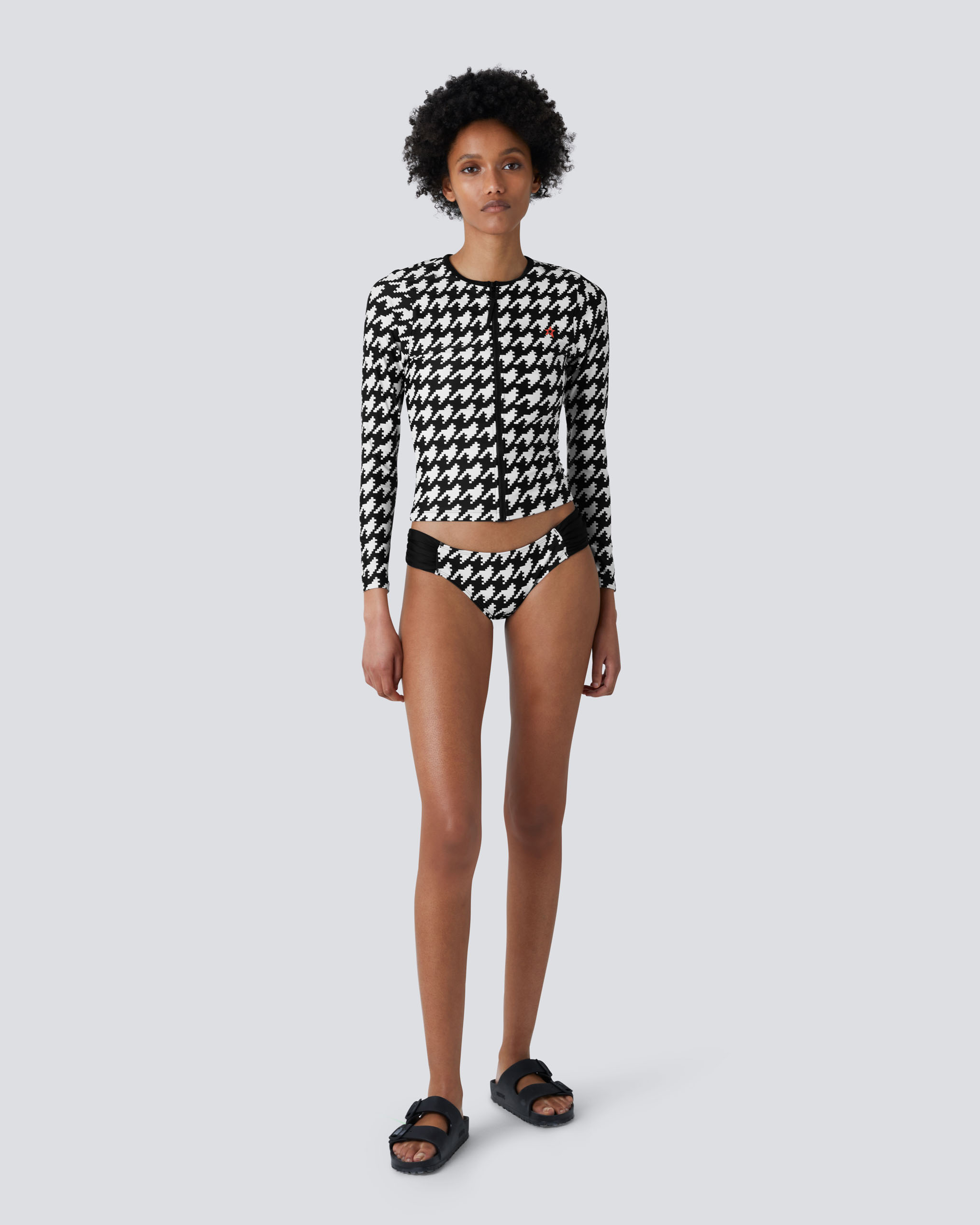 Houndstooth Rashguard Bikini Perfect Moment