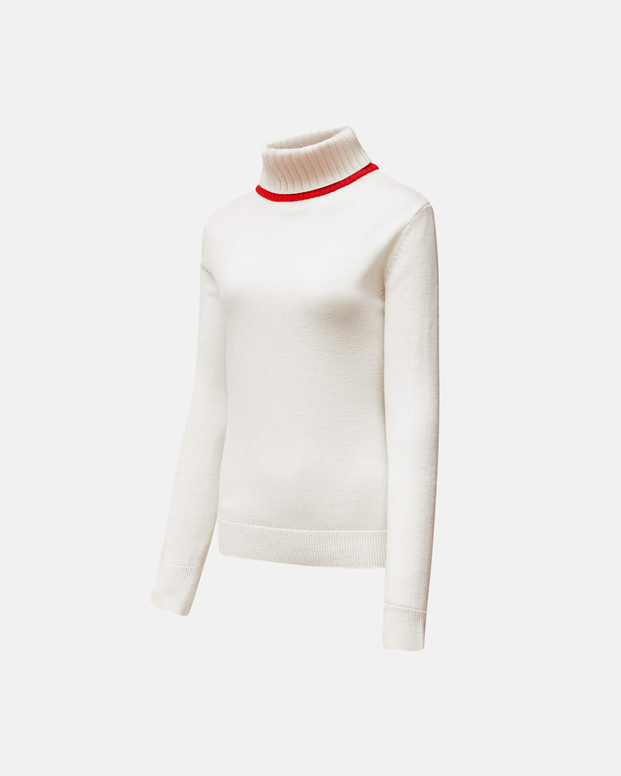 Perfect Moment Merino Wool Turtleneck Sweater Xl In Snow-white