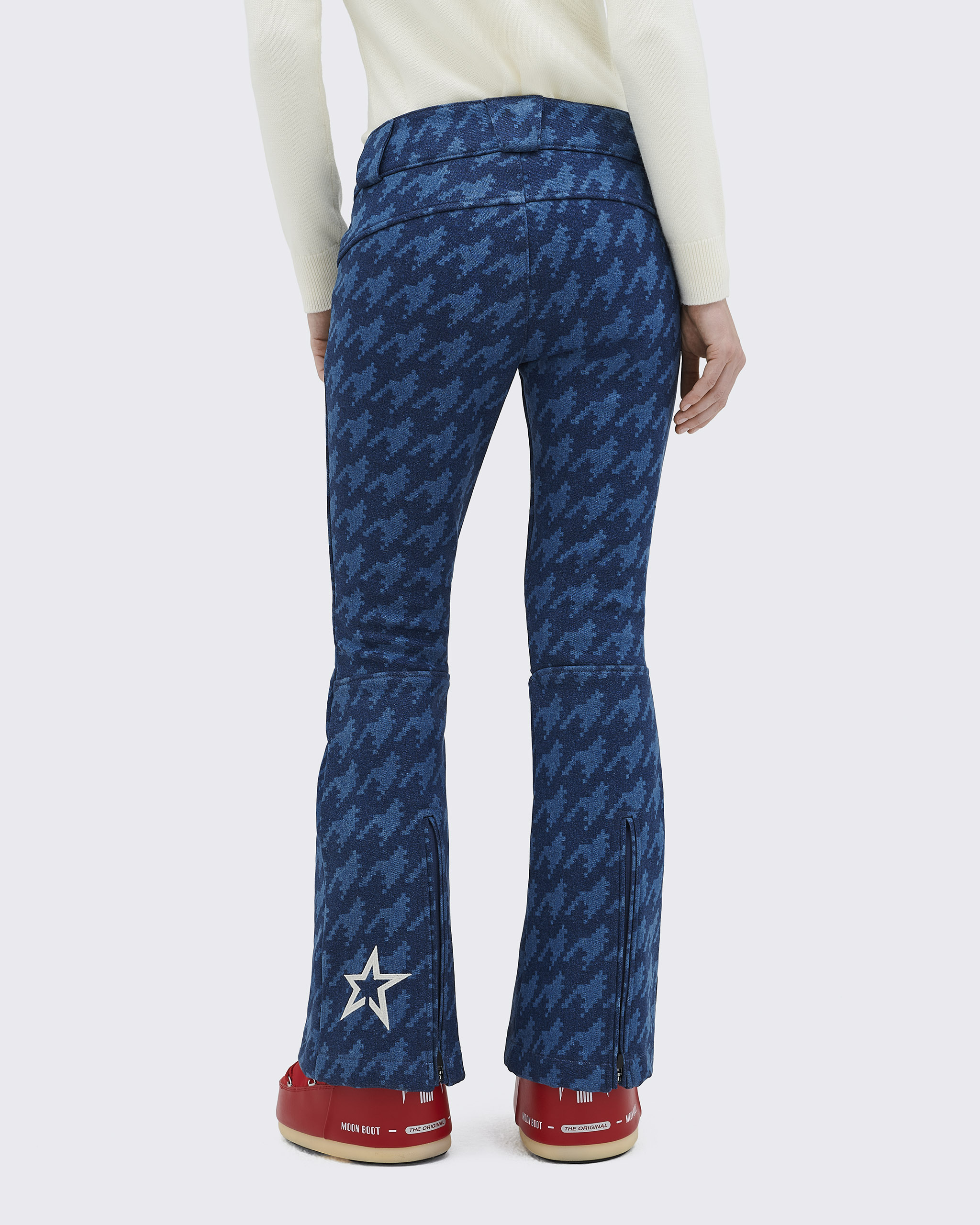 Perfect Moment X Dl1961 Auroral Houndstooth Denim Flared Ski Pants in Blue  for Men
