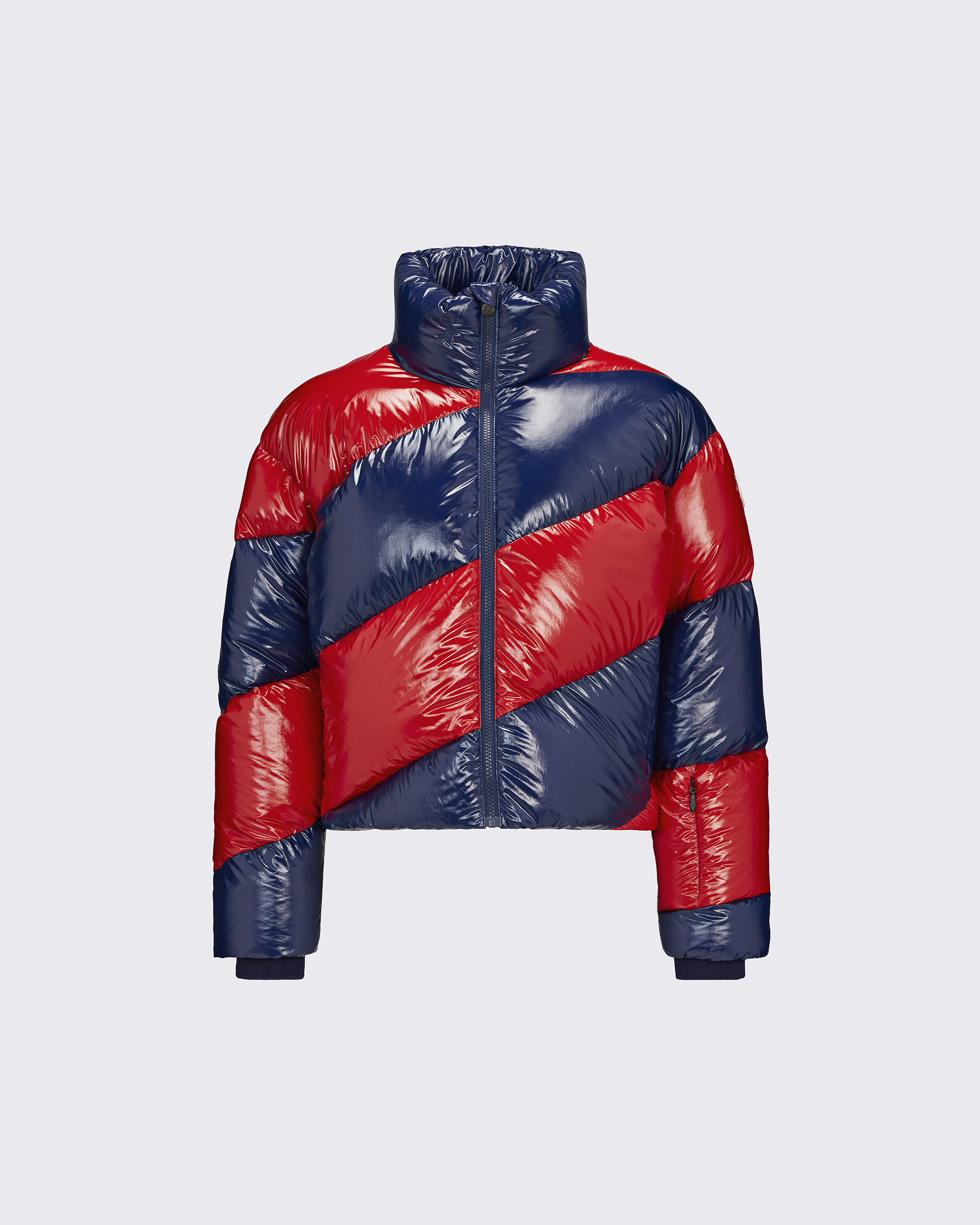 Shop Perfect Moment Super Mojo Down Puffer Jacket Iii In Red-navy