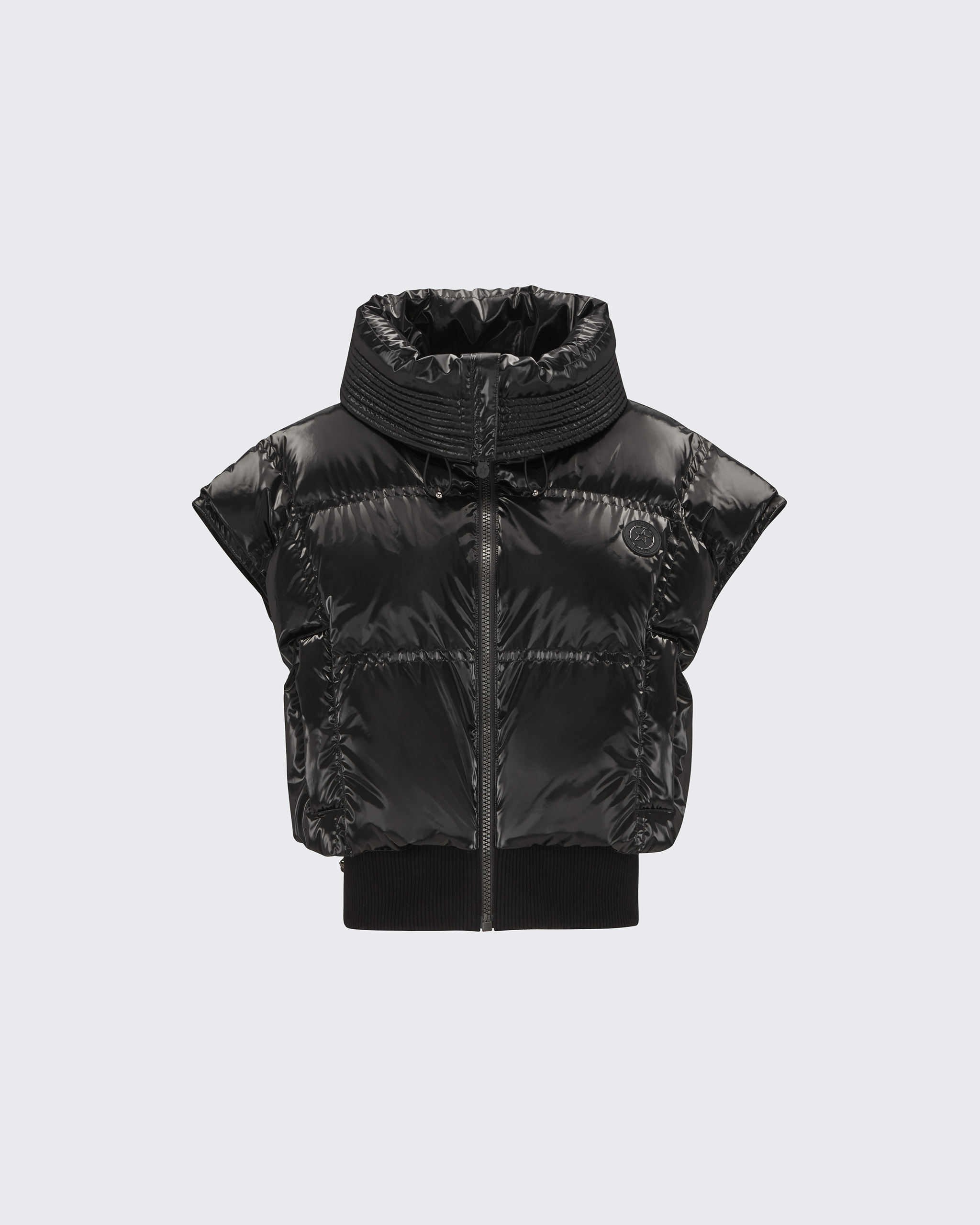 Shop Perfect Moment Sierra Down Gilet In Black-foil