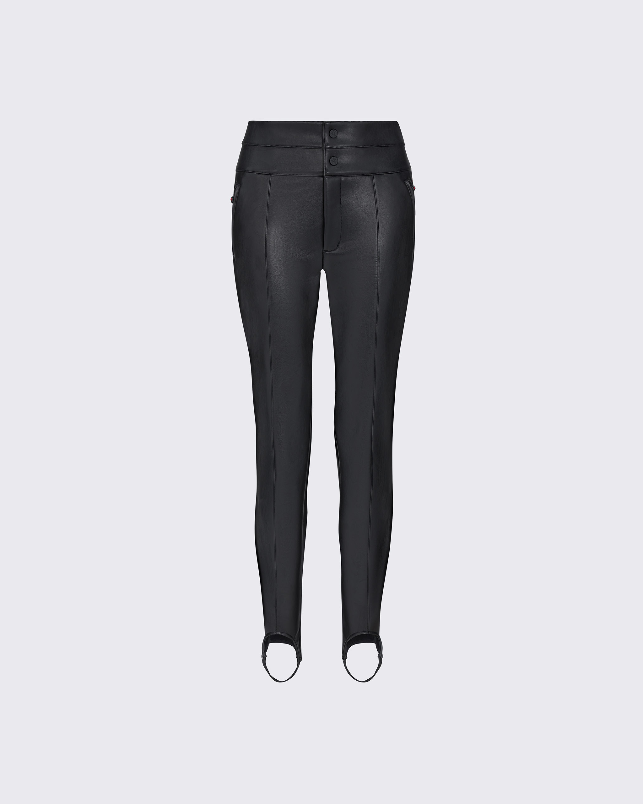 Perfect Moment Vegan Leather Aurora Skinny Trouser Xl In Black-faux-leather