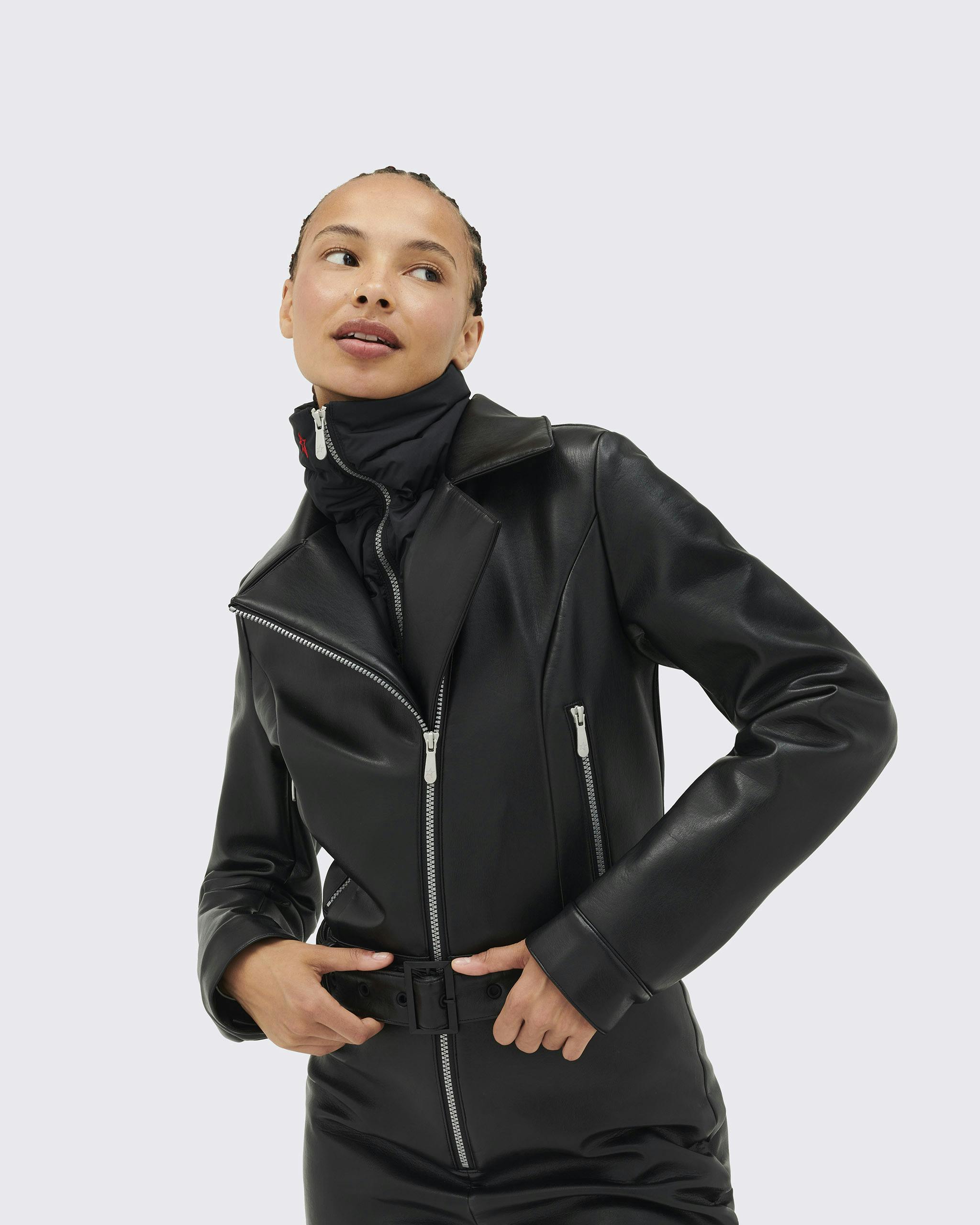 Cameron Faux Leather Ski Suit | Perfect Moment