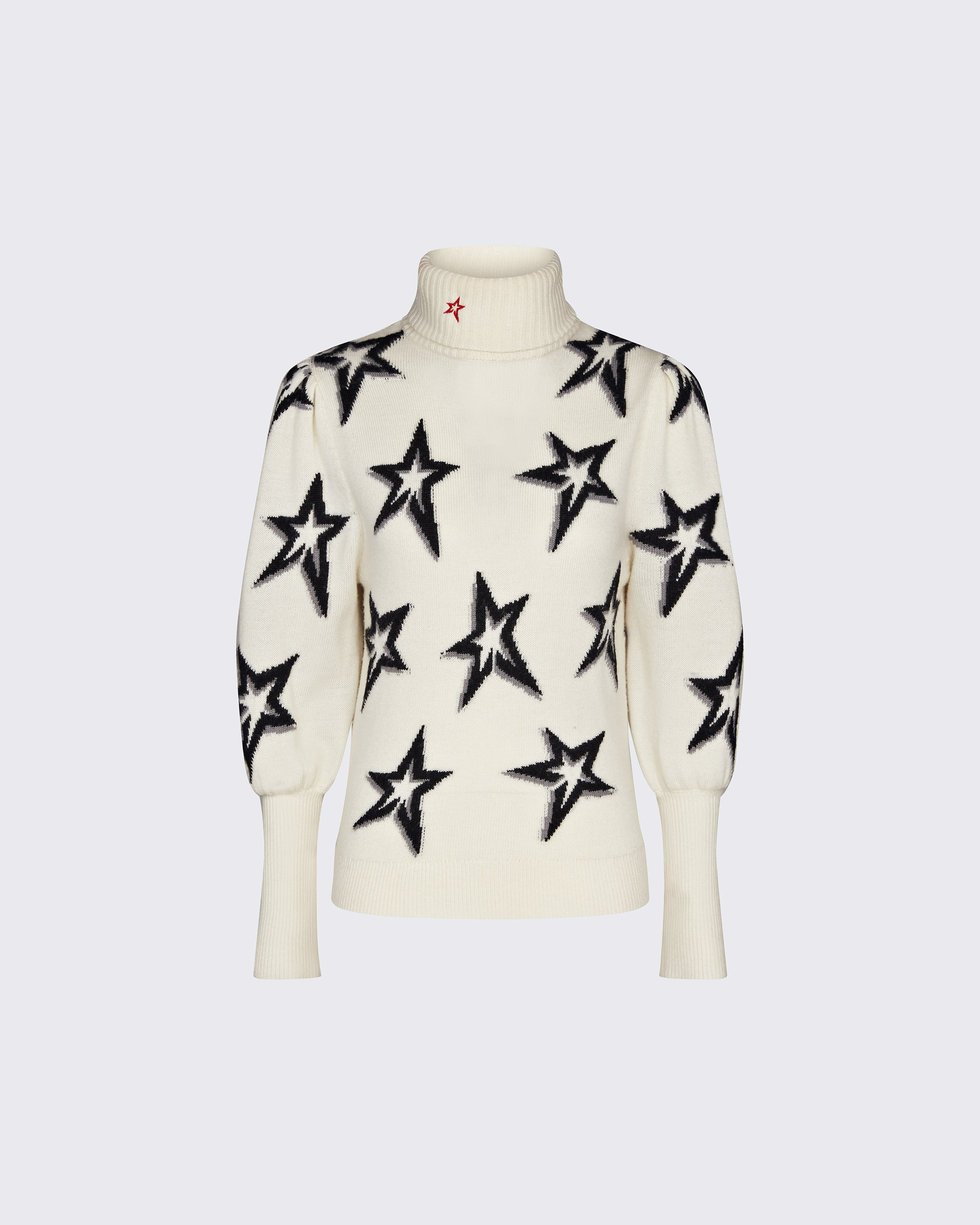Perfect Moment Star Dust Balloon Sleeve Sweater L In Snow-white