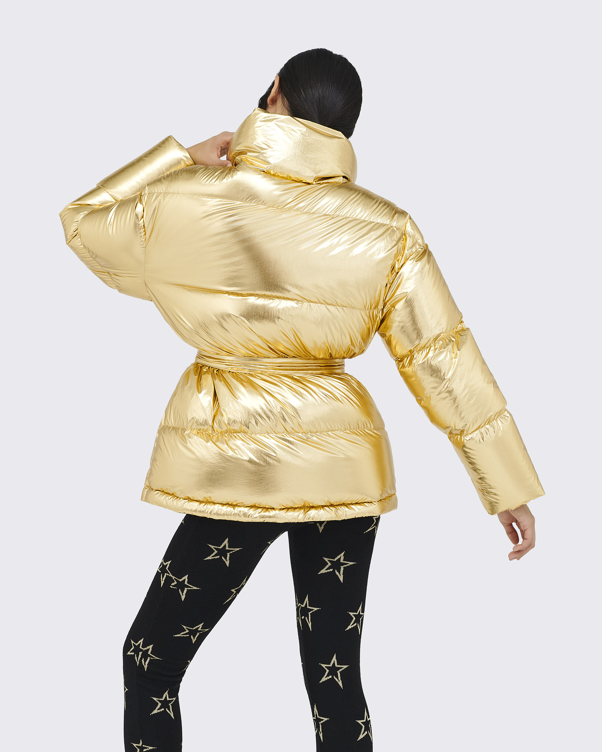 Gold parka on sale