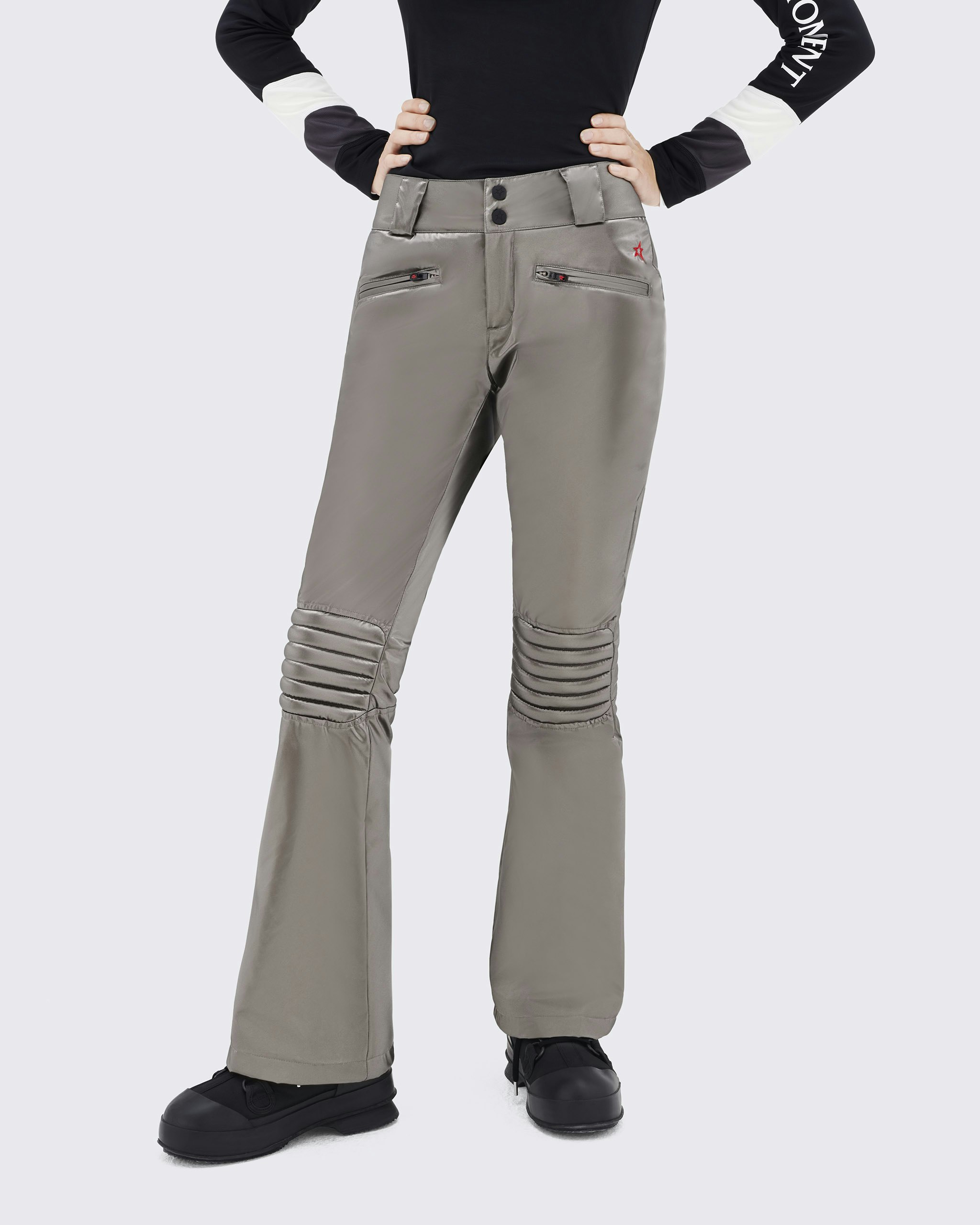 Houndstooth Mid-Rise Aurora Flare Pant
