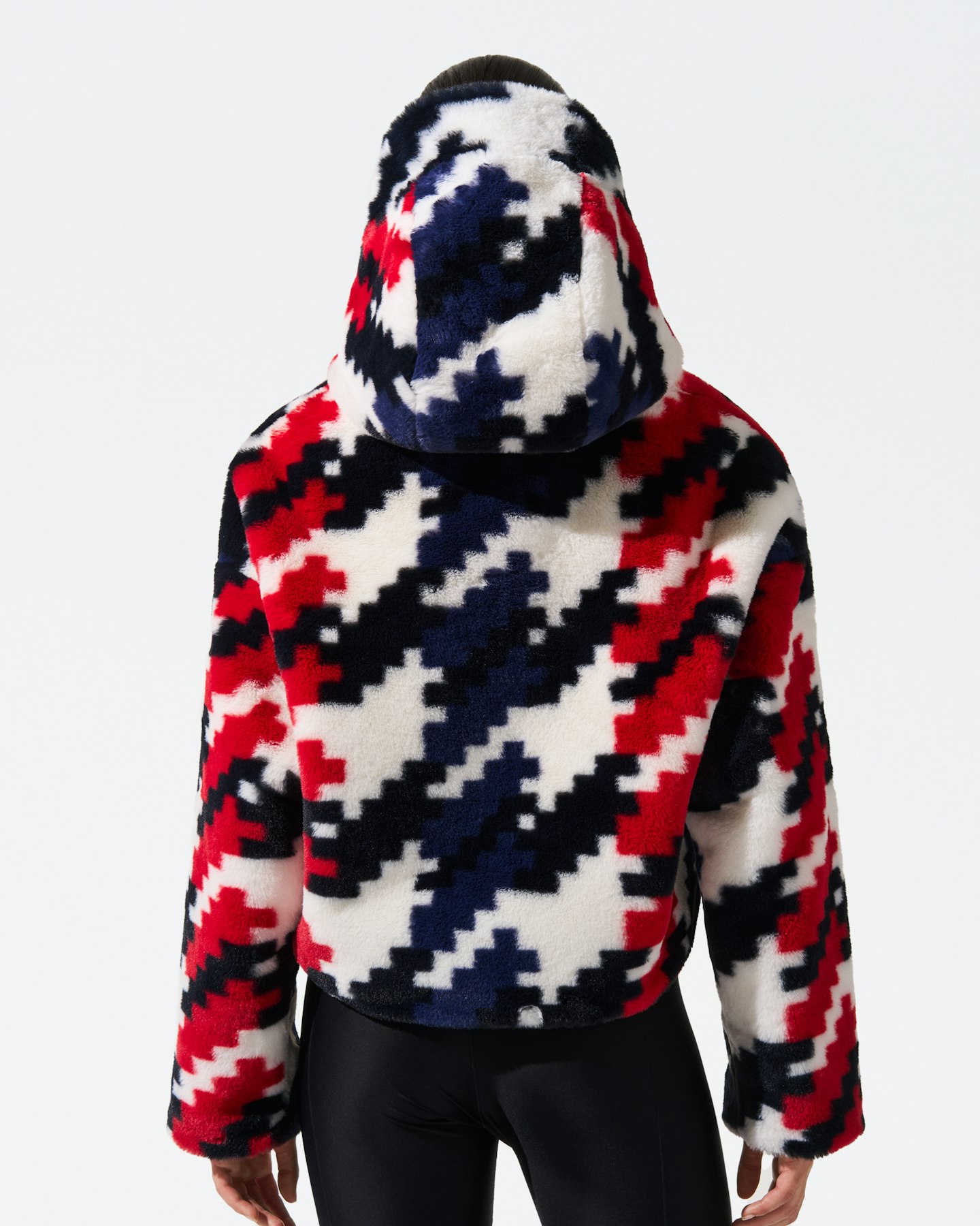 Houndstooth Noelle Faux Fur Jacket 2