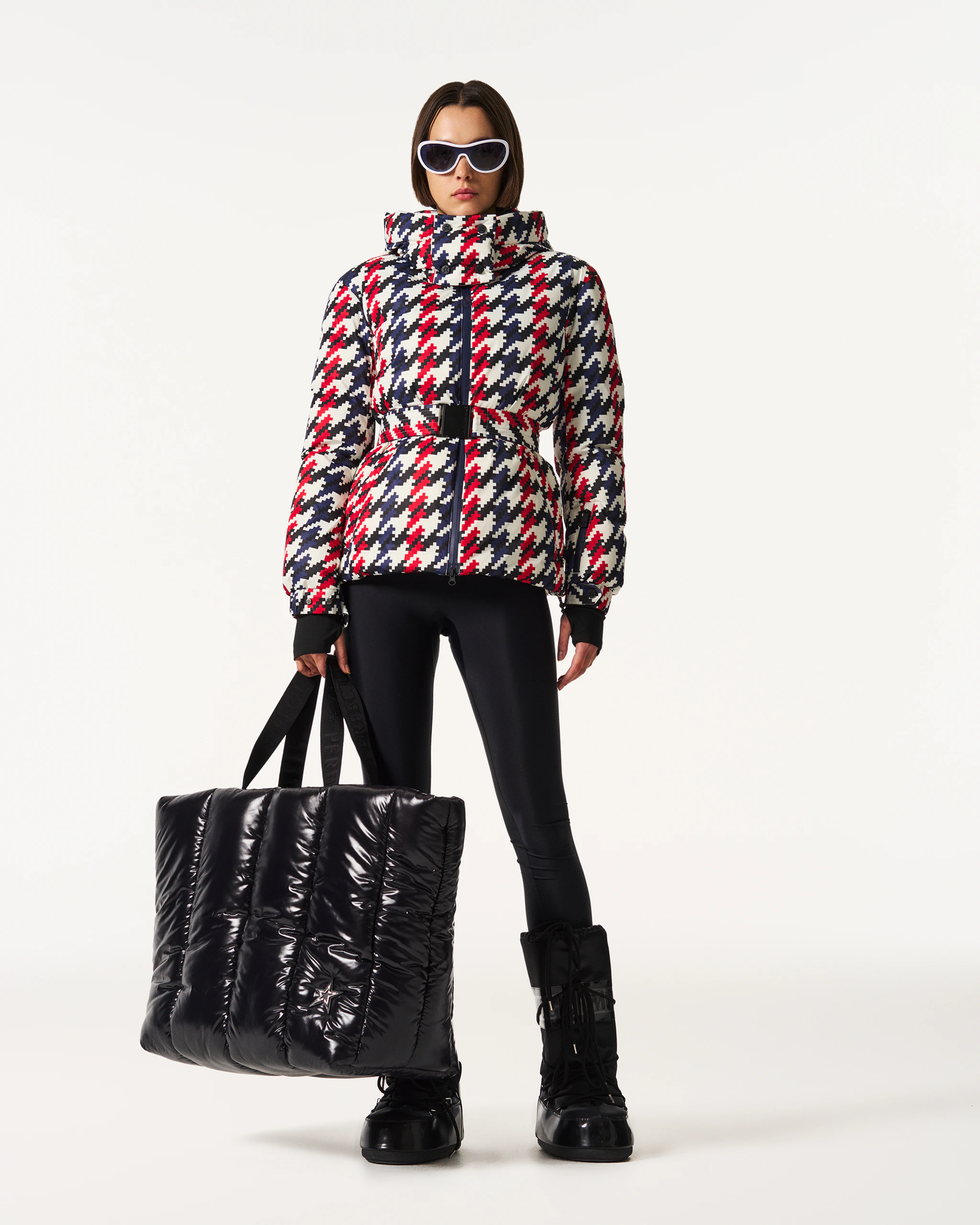 Houndstooth Candice Down Parka Jacket | Perfect Moment