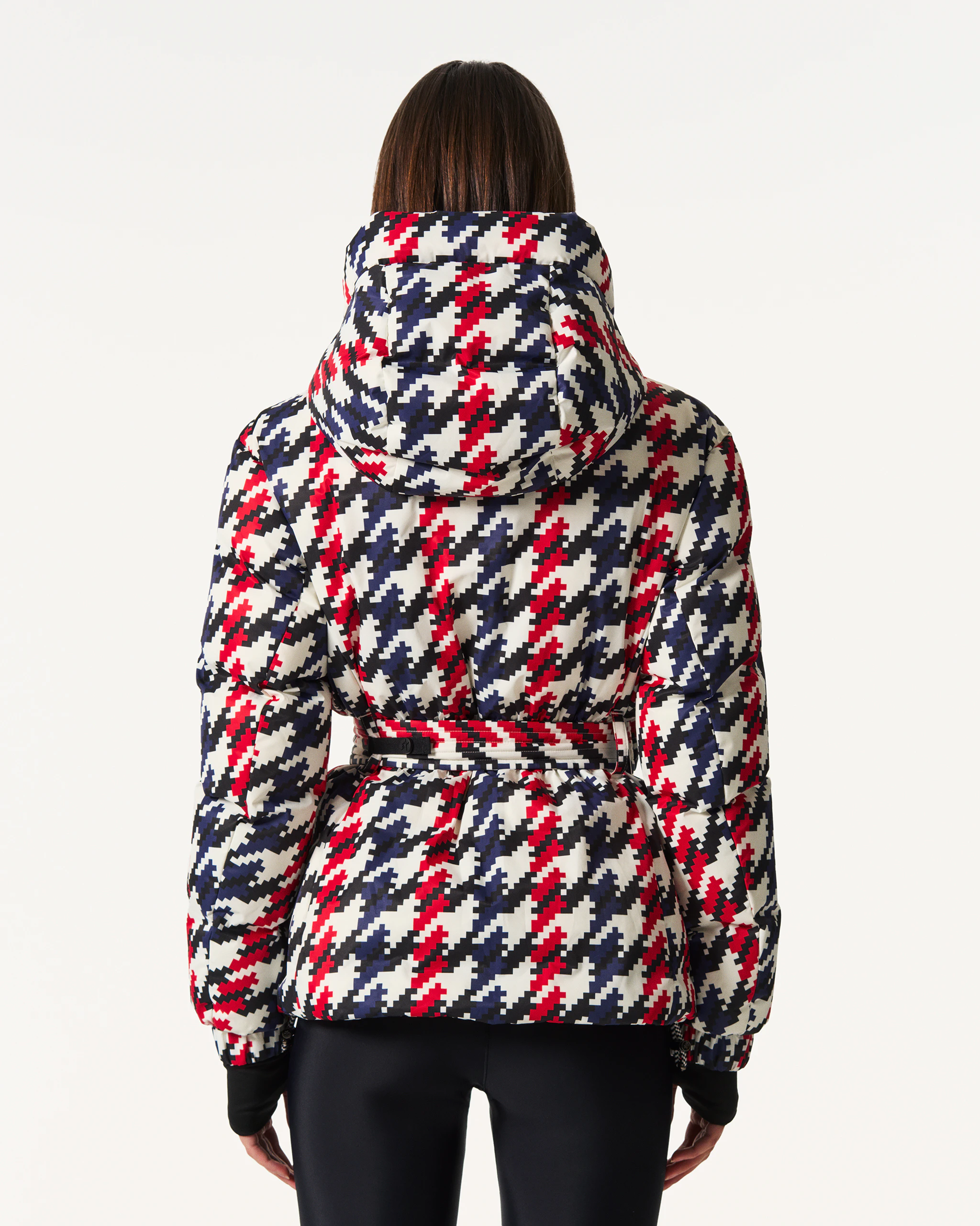 Houndstooth Candice Down Parka Jacket | Perfect Moment