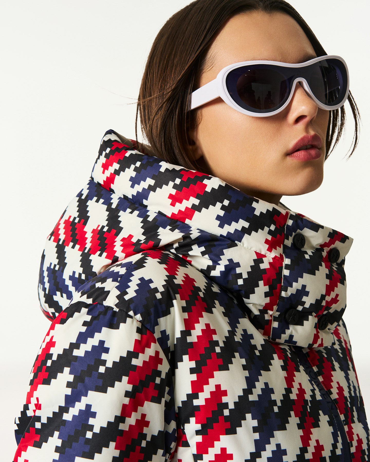 Houndstooth Candice Down Parka Jacket 4