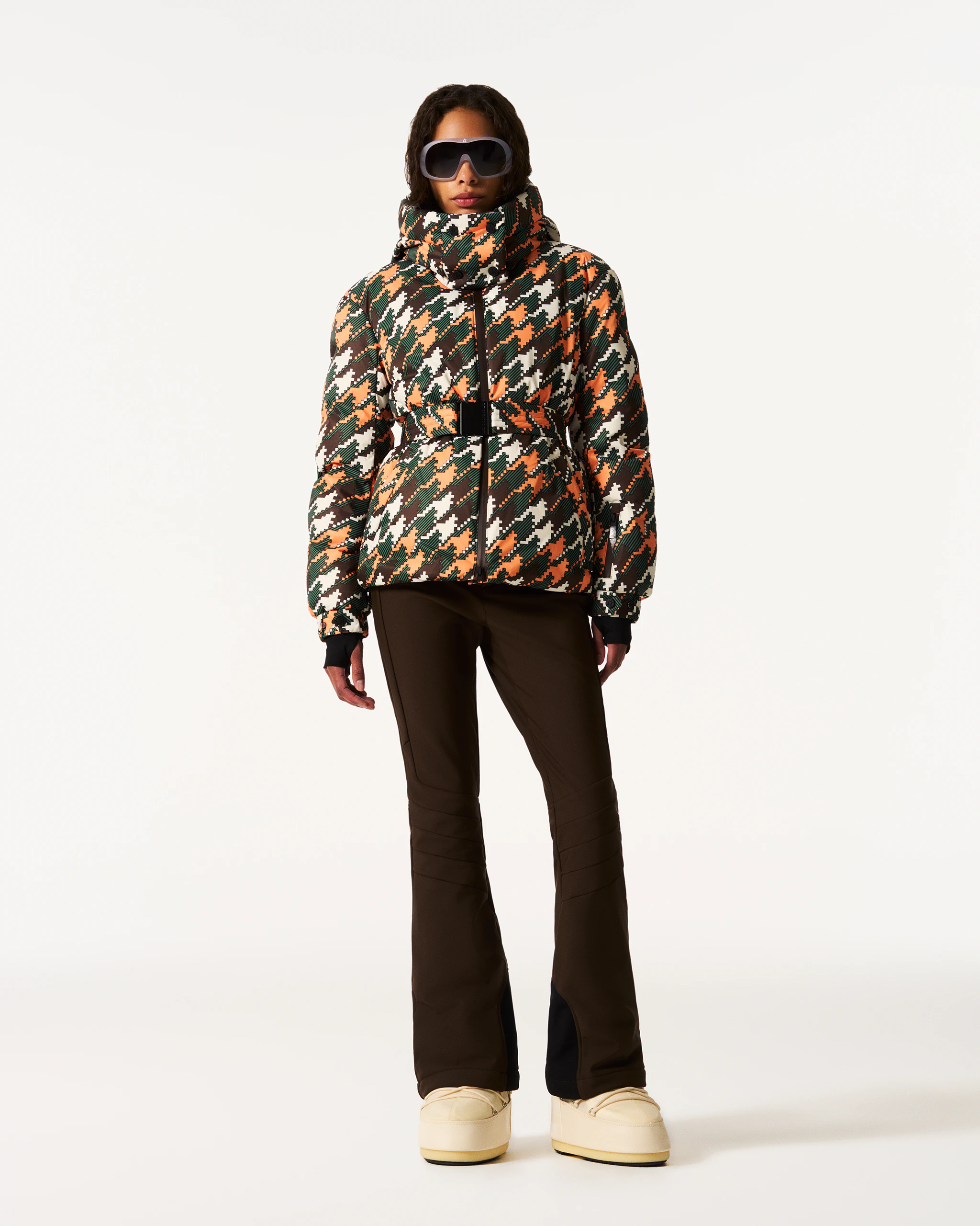 Houndstooth Candice Down Parka Jacket | Perfect Moment