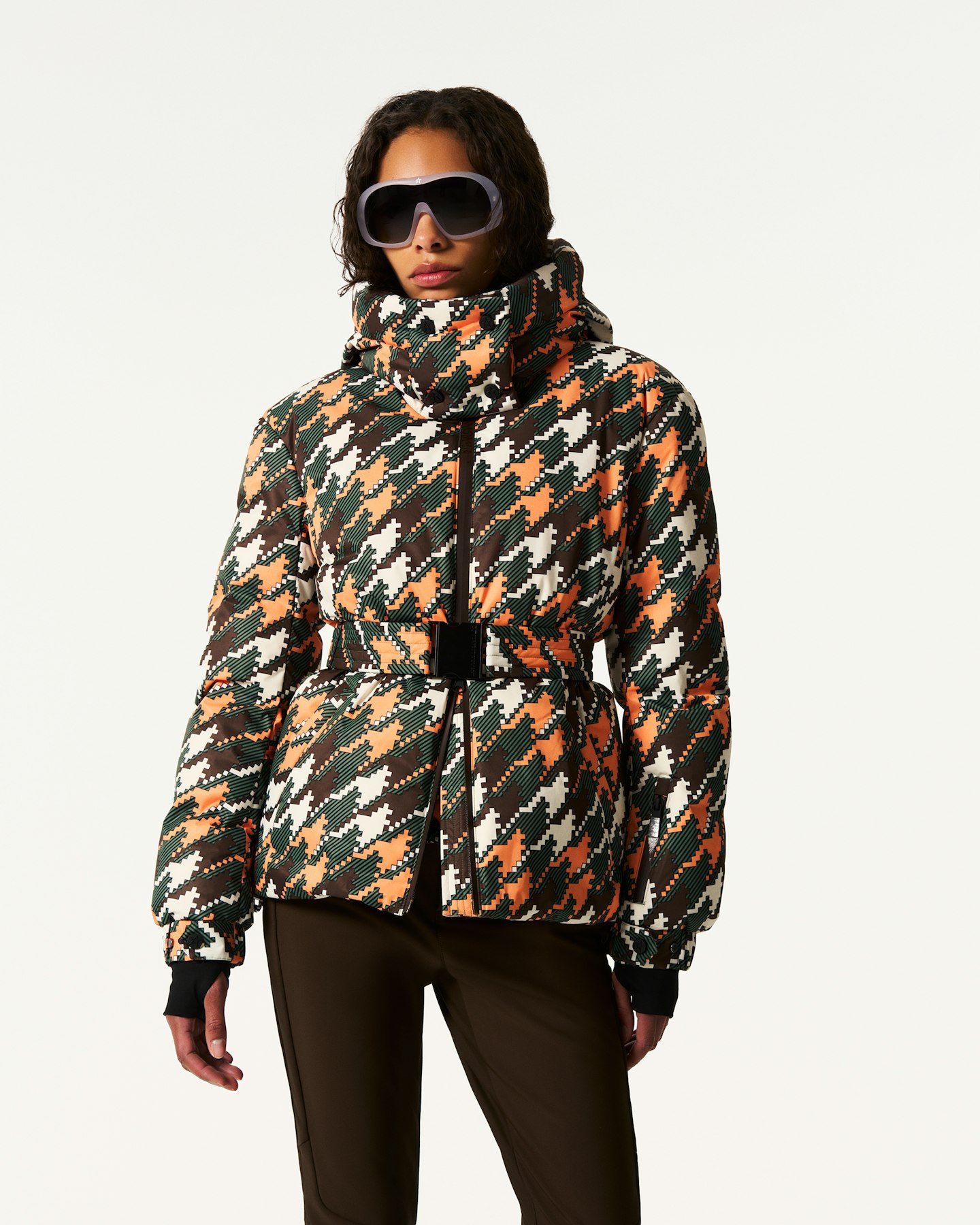 Houndstooth Candice Down Parka Jacket 3