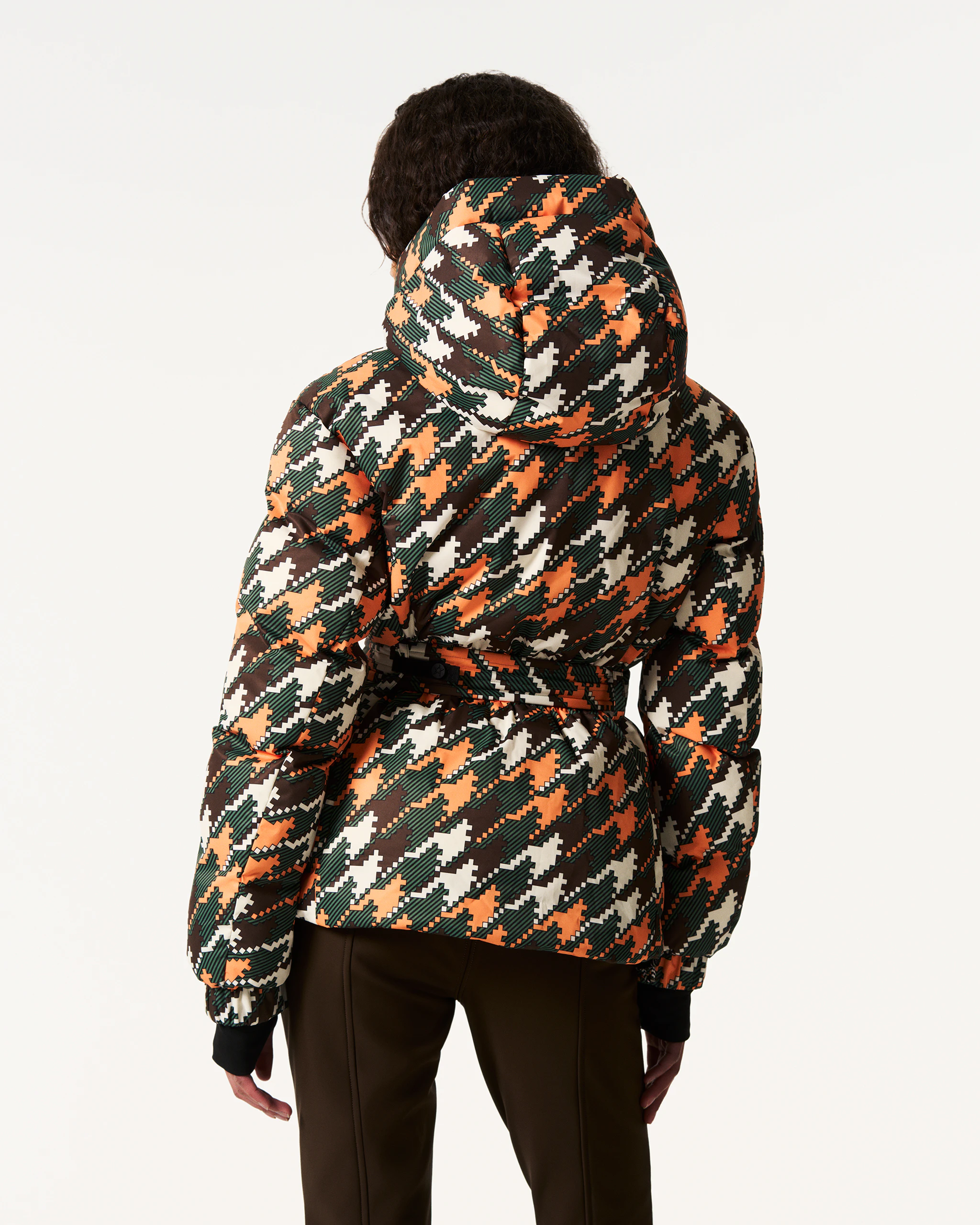 Houndstooth Candice Down Parka Jacket | Perfect Moment