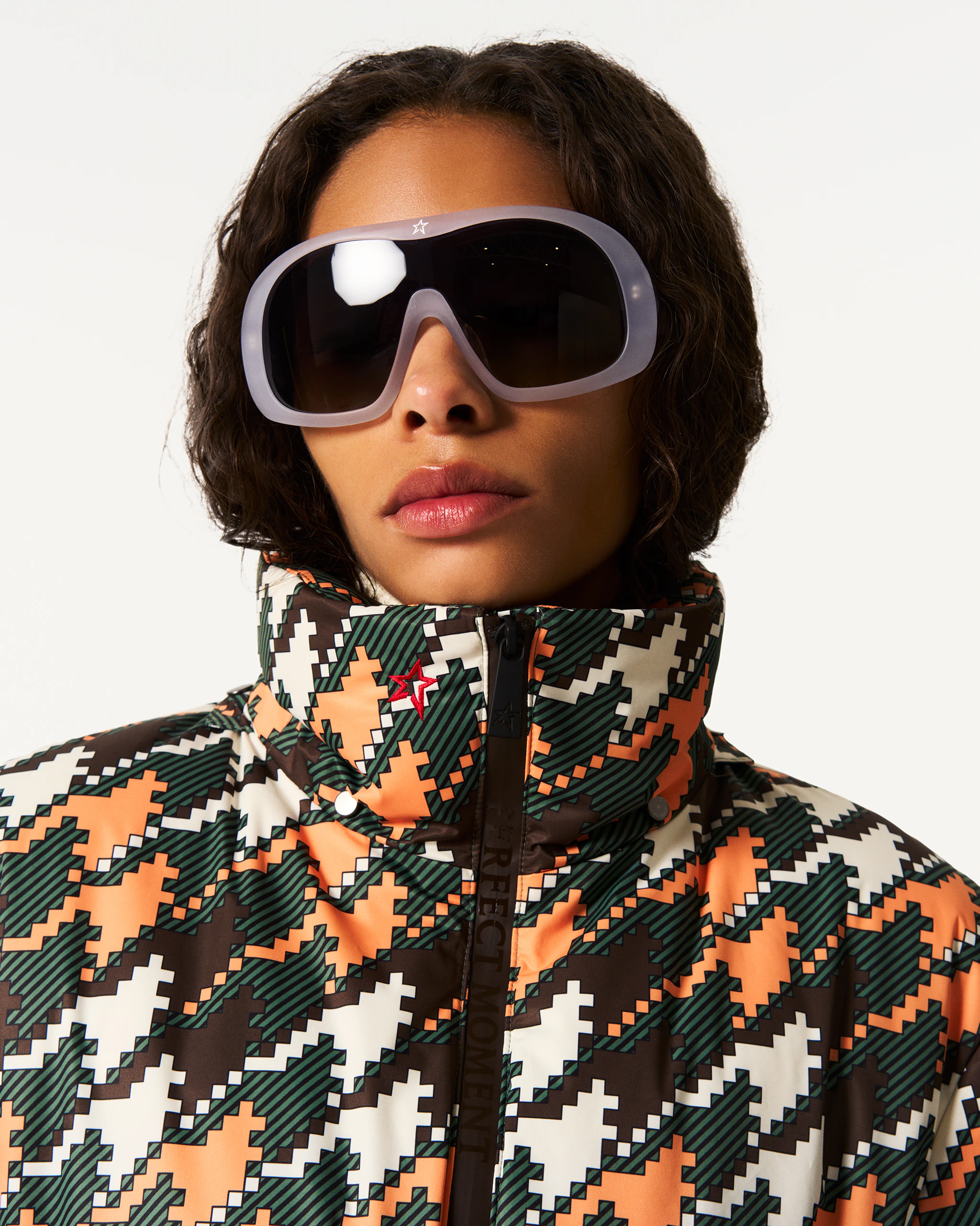 Houndstooth Candice Down Parka Jacket | Perfect Moment