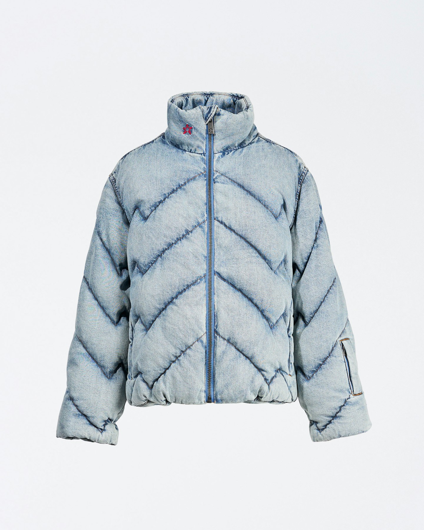 Denim Puffer Jacket 0