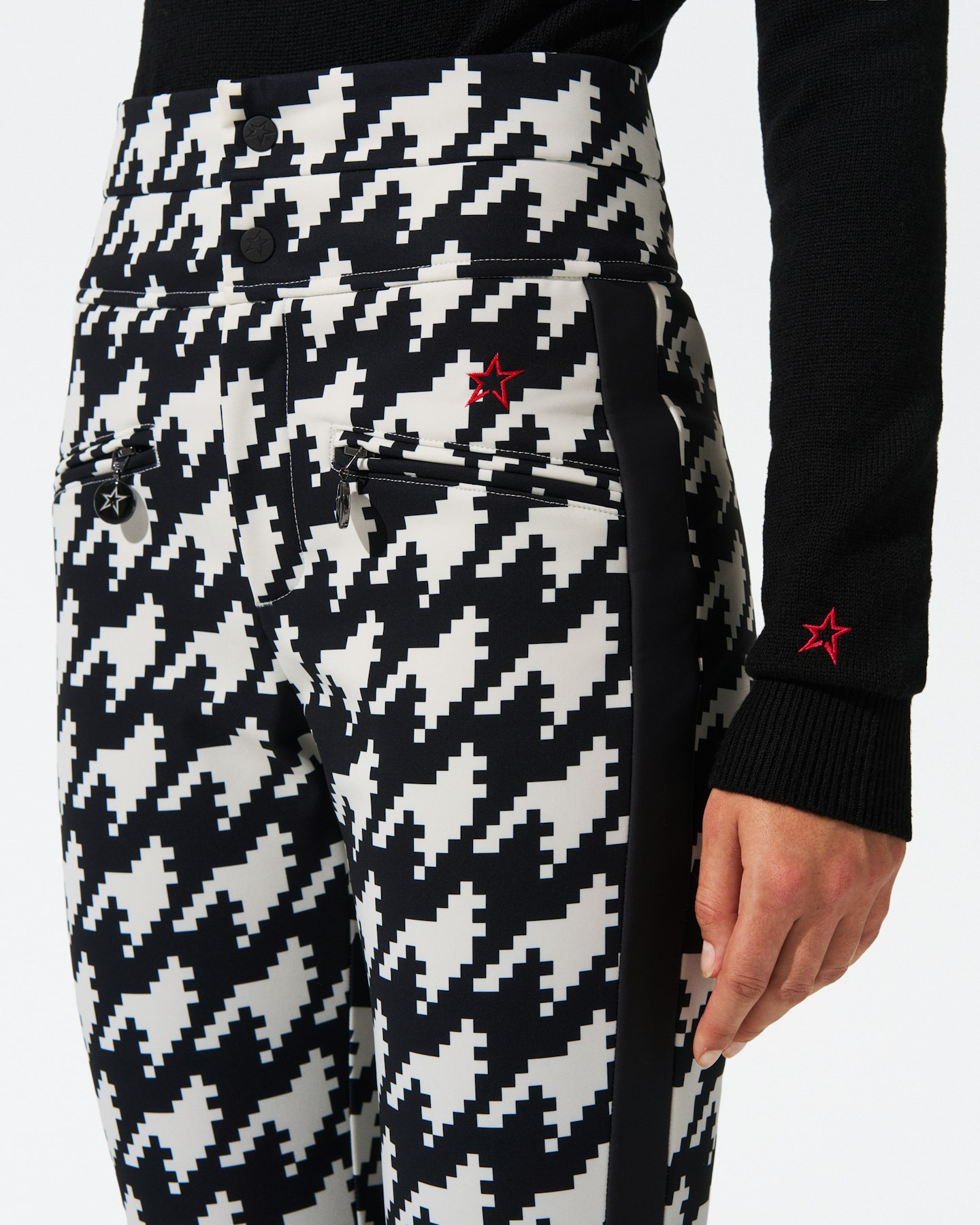 High-Waist Houndstooth Aurora Flare Ski Pant 3