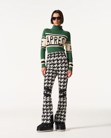 Houndstooth High-Waist Aurora Flare Ski Pant 1