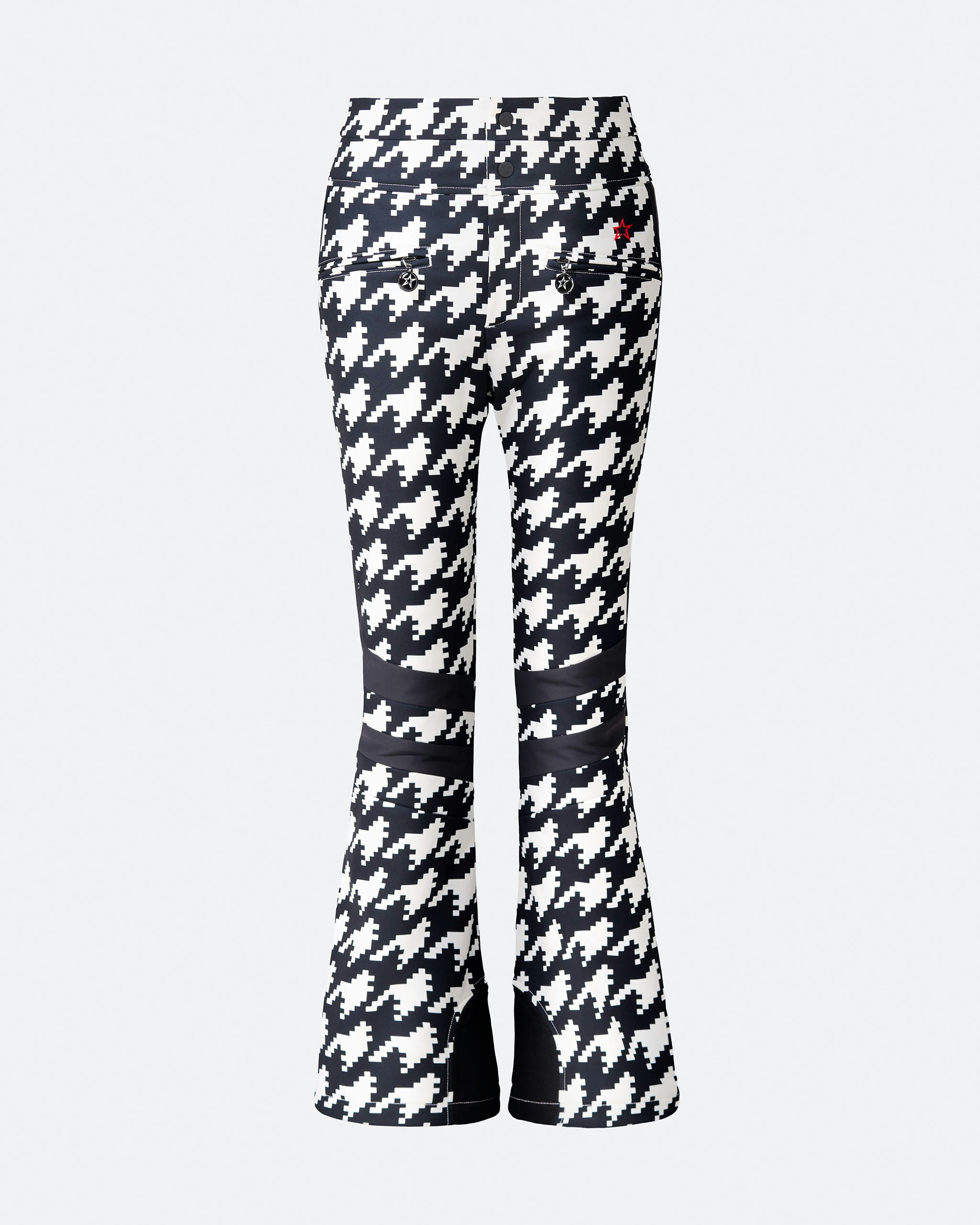 High-Waist Houndstooth Aurora Flare Ski Pant 0 High-Waist Houndstooth Aurora Flare Ski Pant