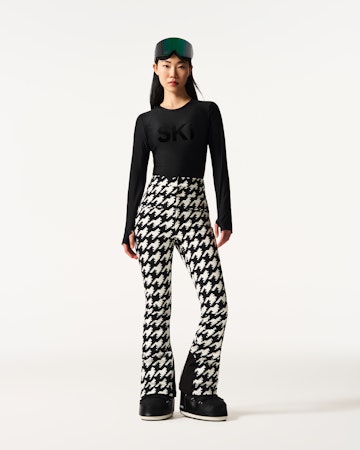 Houndstooth High-Waist Aurora Flare Ski Pant 1