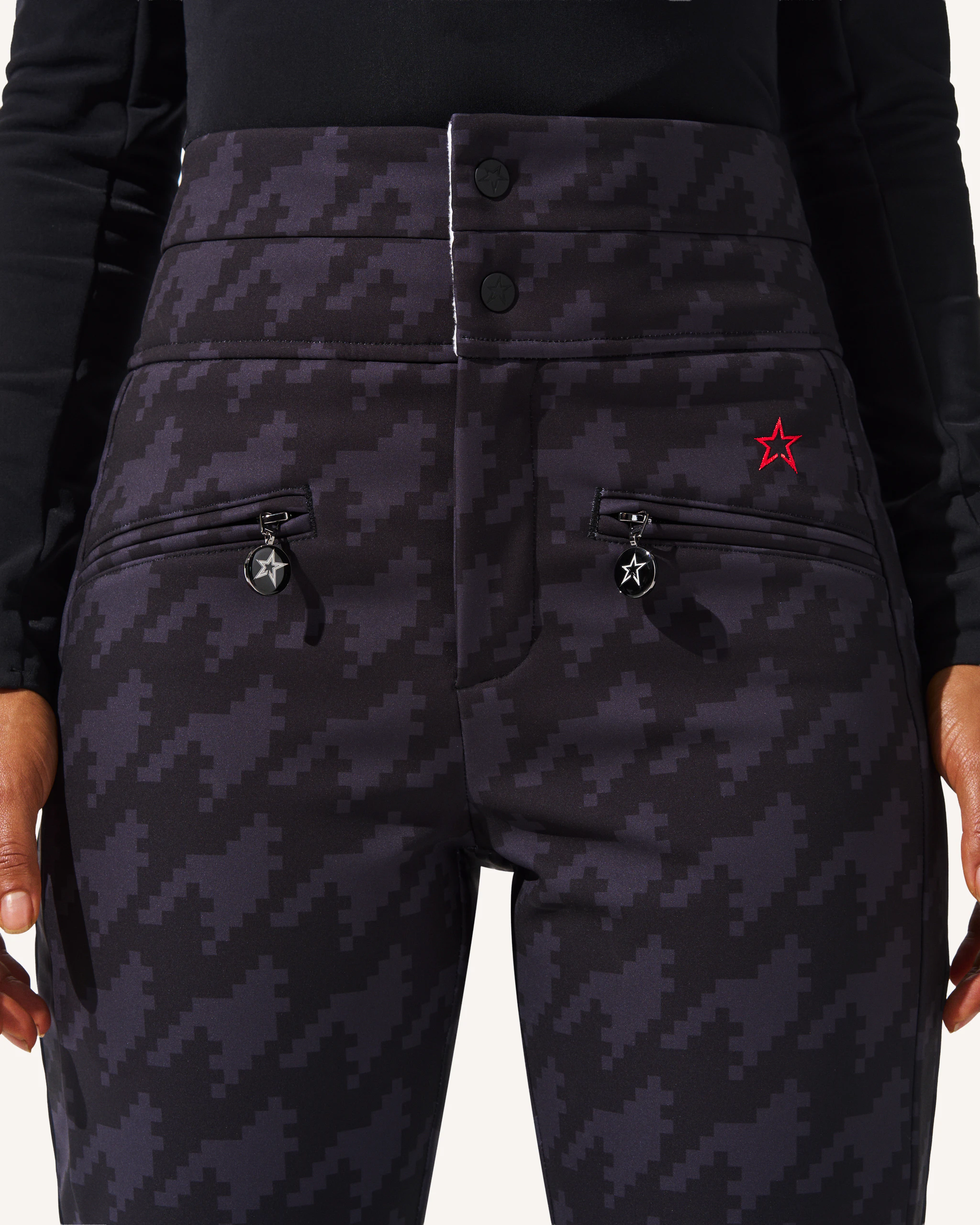 Houndstooth High-Waist Aurora Flare Ski Pant | Perfect Moment
