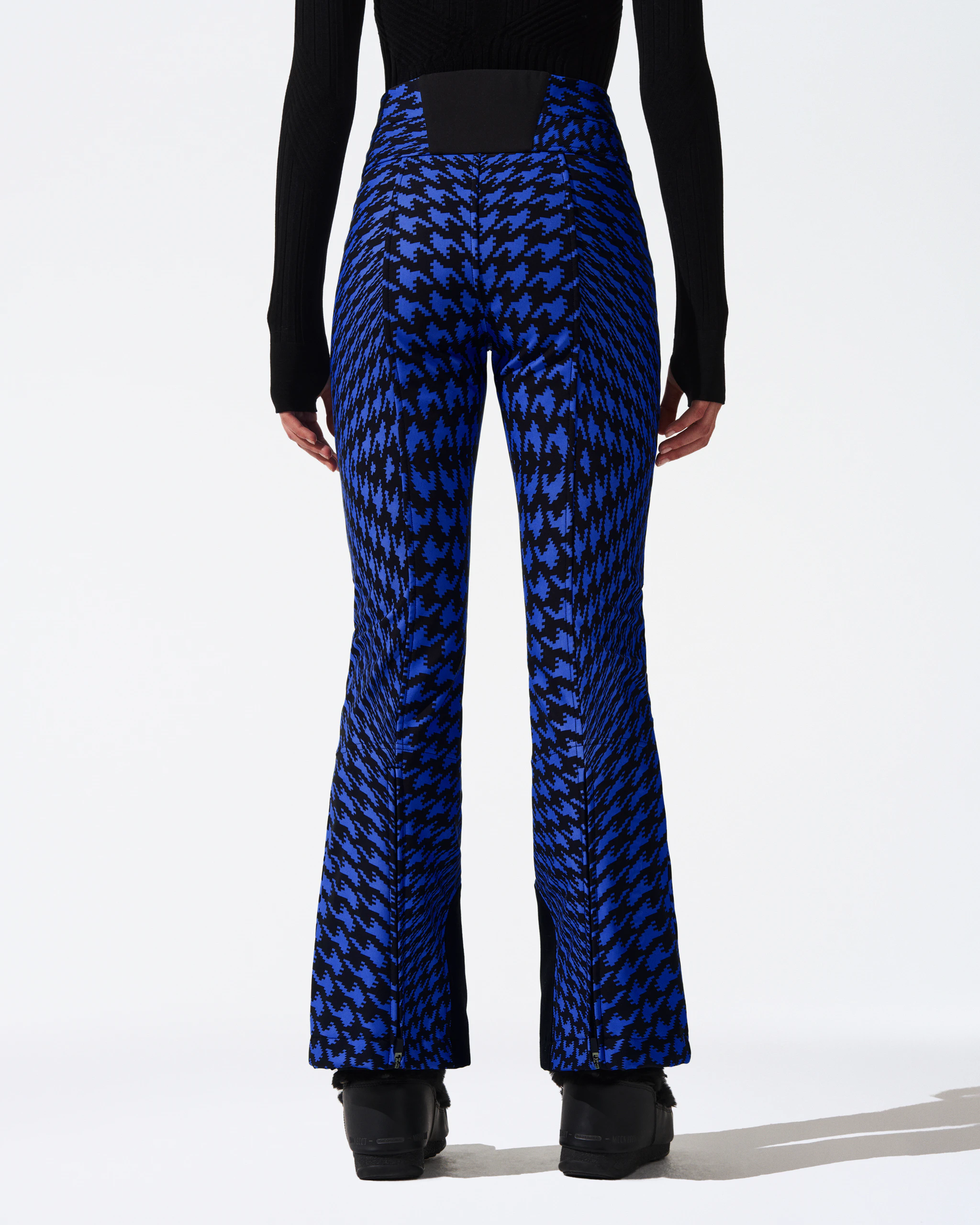 Twisted Houndstooth High-Waist Aurora Flare Ski Pant | Perfect Moment display picture 1