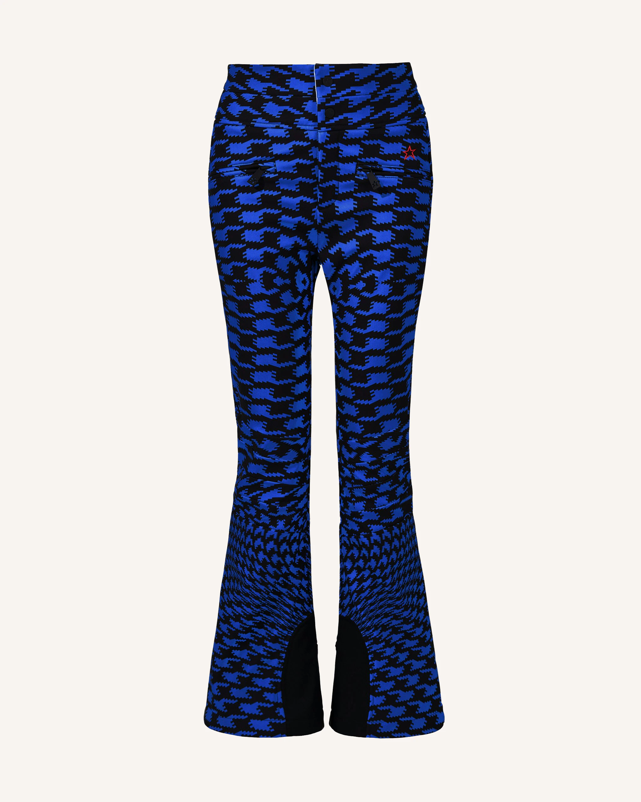 Twisted Houndstooth High-Waist Aurora Flare Ski Pant 0