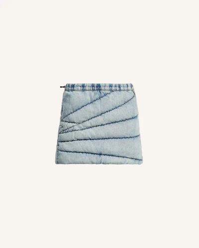 Perfect Moment Women's Quilted Denim Mini Skirt, Ski Skirts, Light Denim,