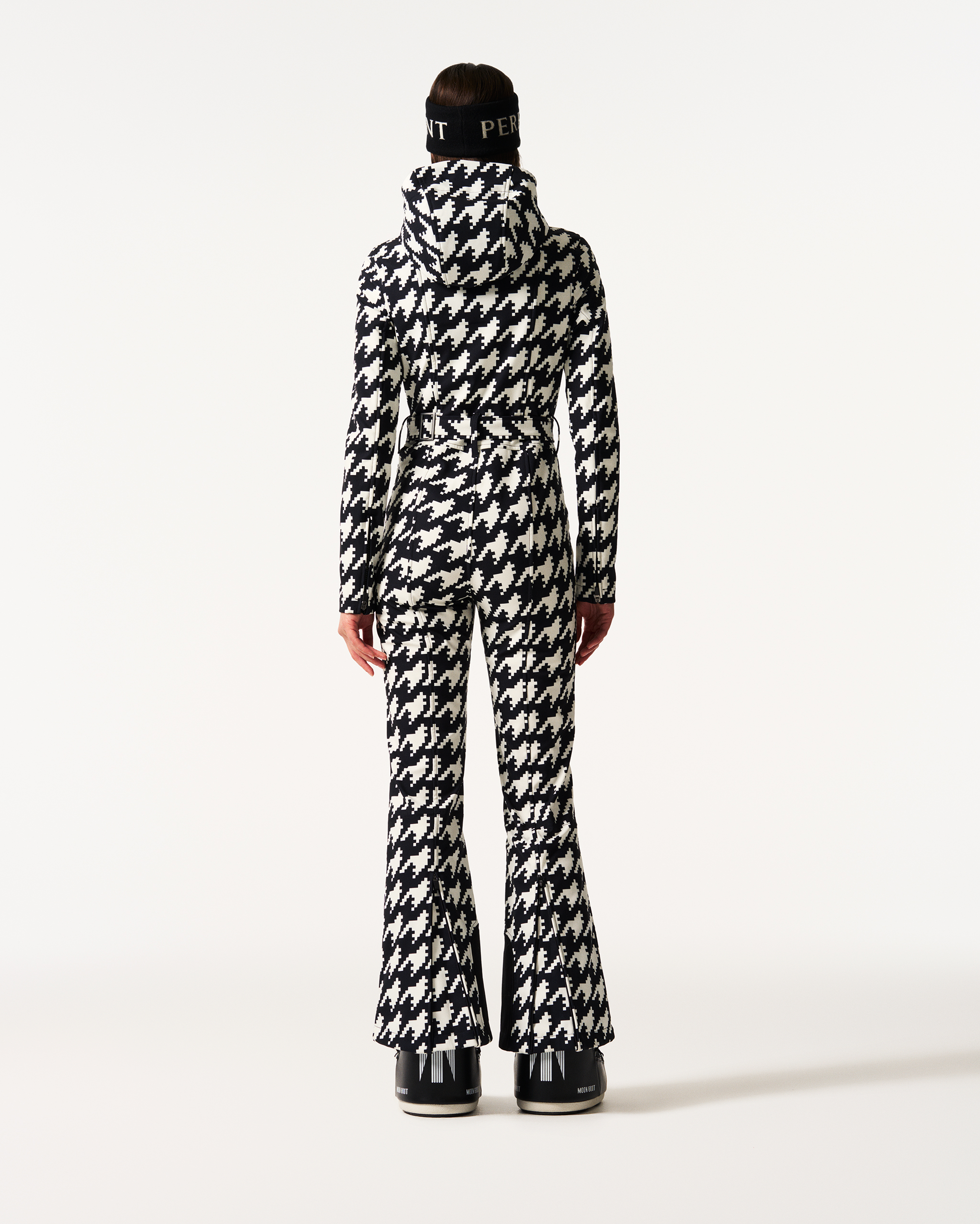 ワンピース lumignon houndstooth arm long onepiece Lumignon houndstooth arm long onepiece