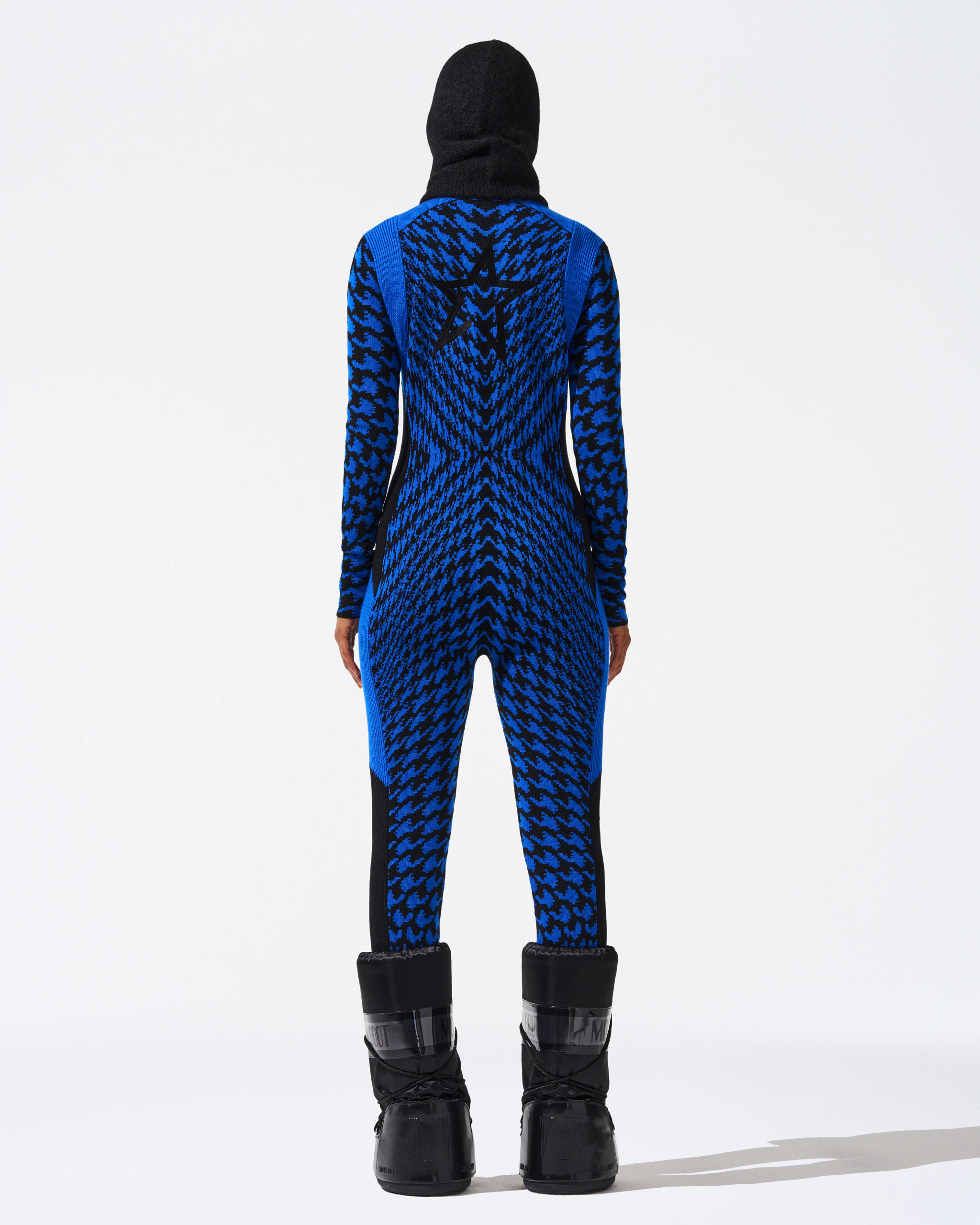 Twisted Houndstooth Merino Wool Jumpsuit 2