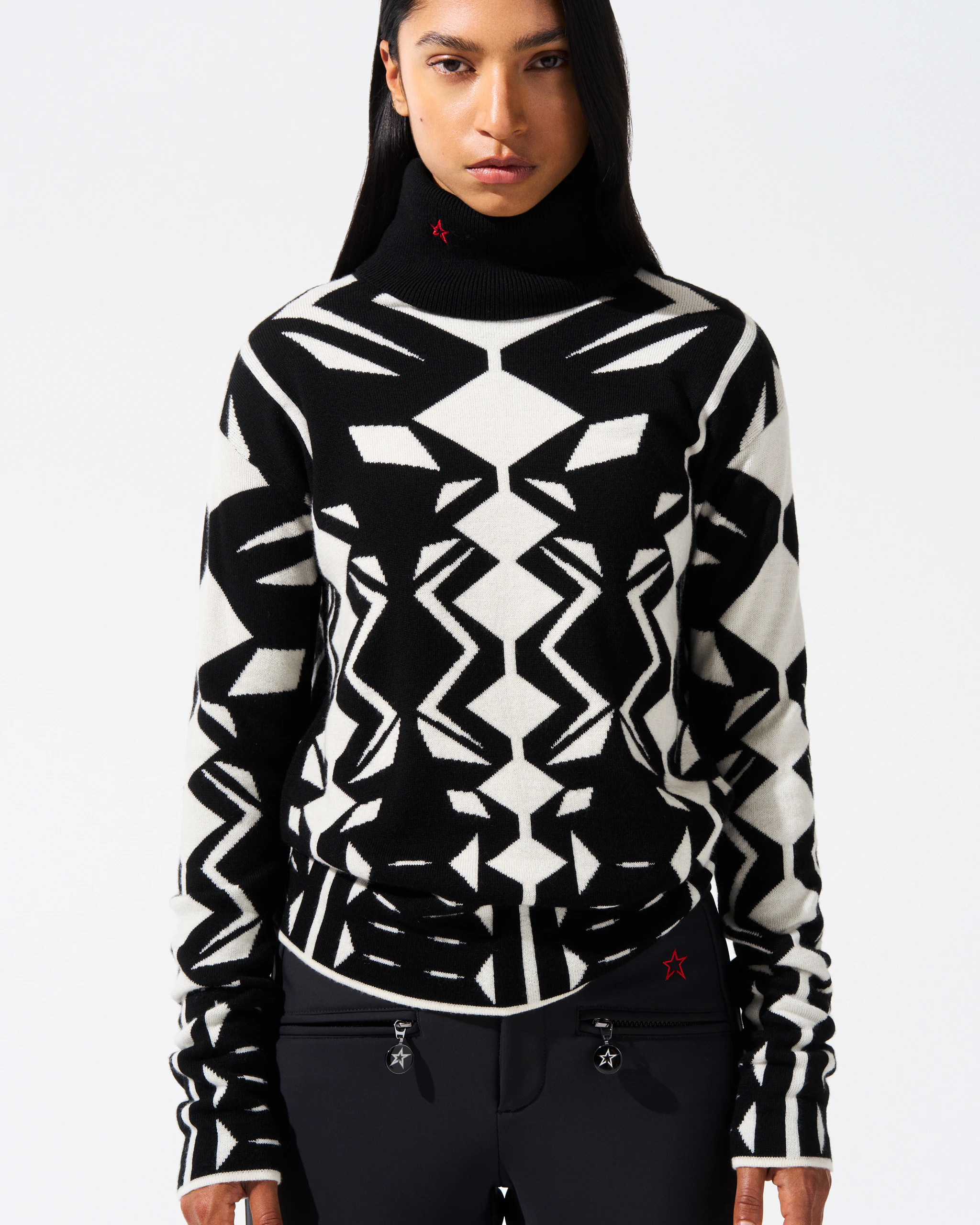 Geo Merino Wool Turtleneck 1