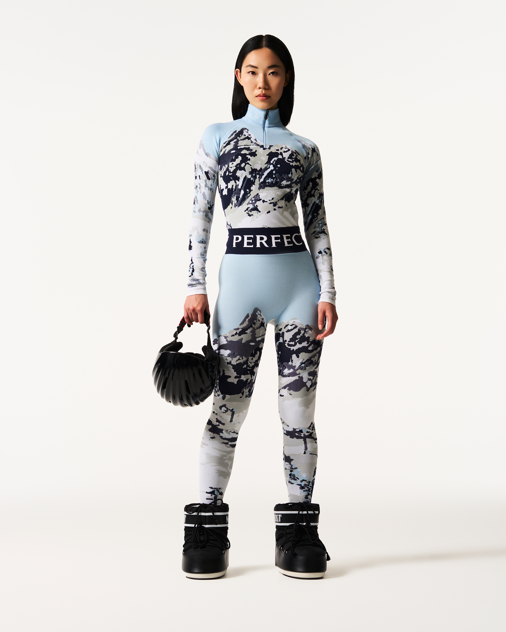 Mountain Print 1/4-Zip Base Layer Top | Perfect Moment