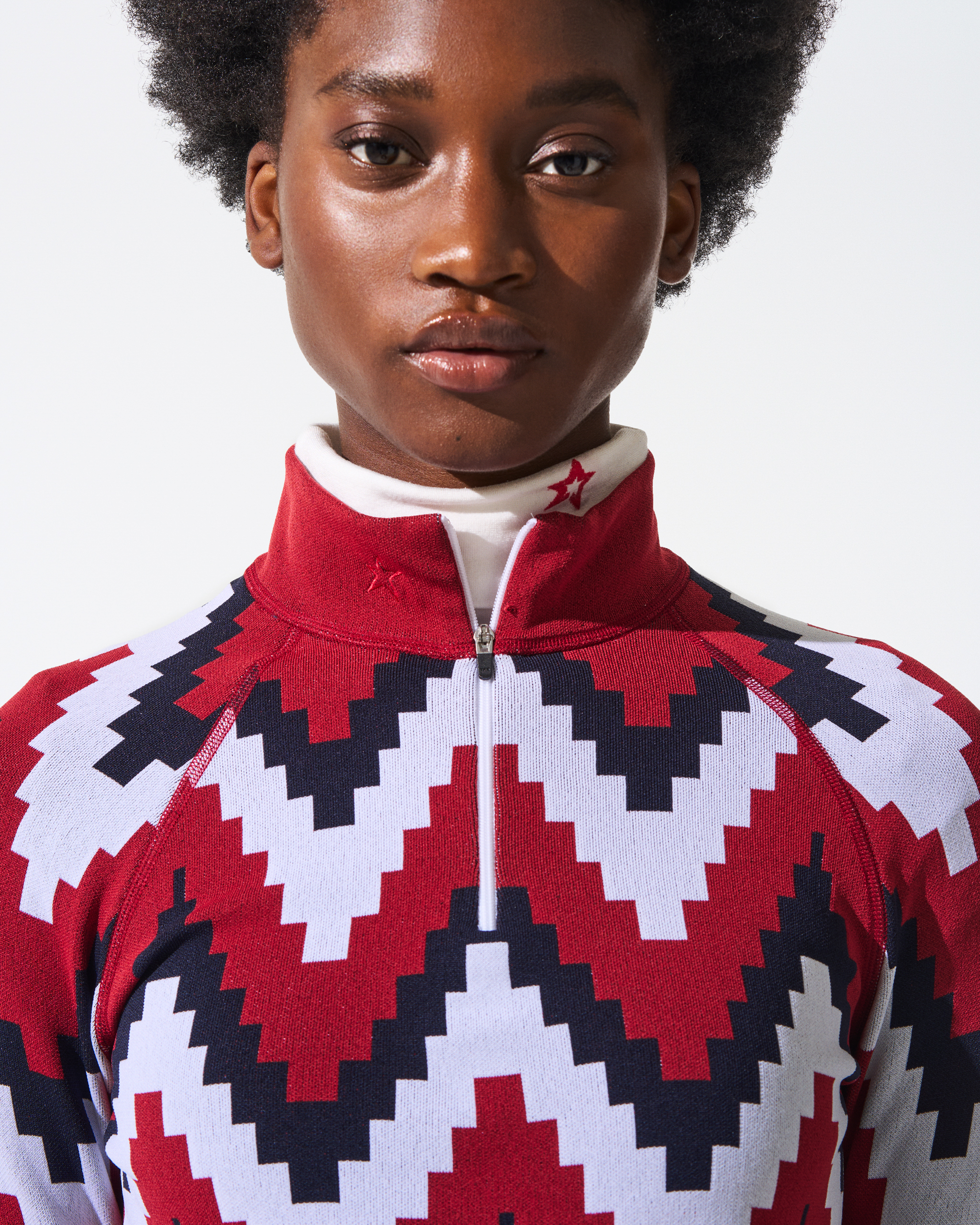 【MARTE】Multiway Piping Layered Top Marine Layer Archive Whitney 1/4-Zip Pullover - Women's - Clothing