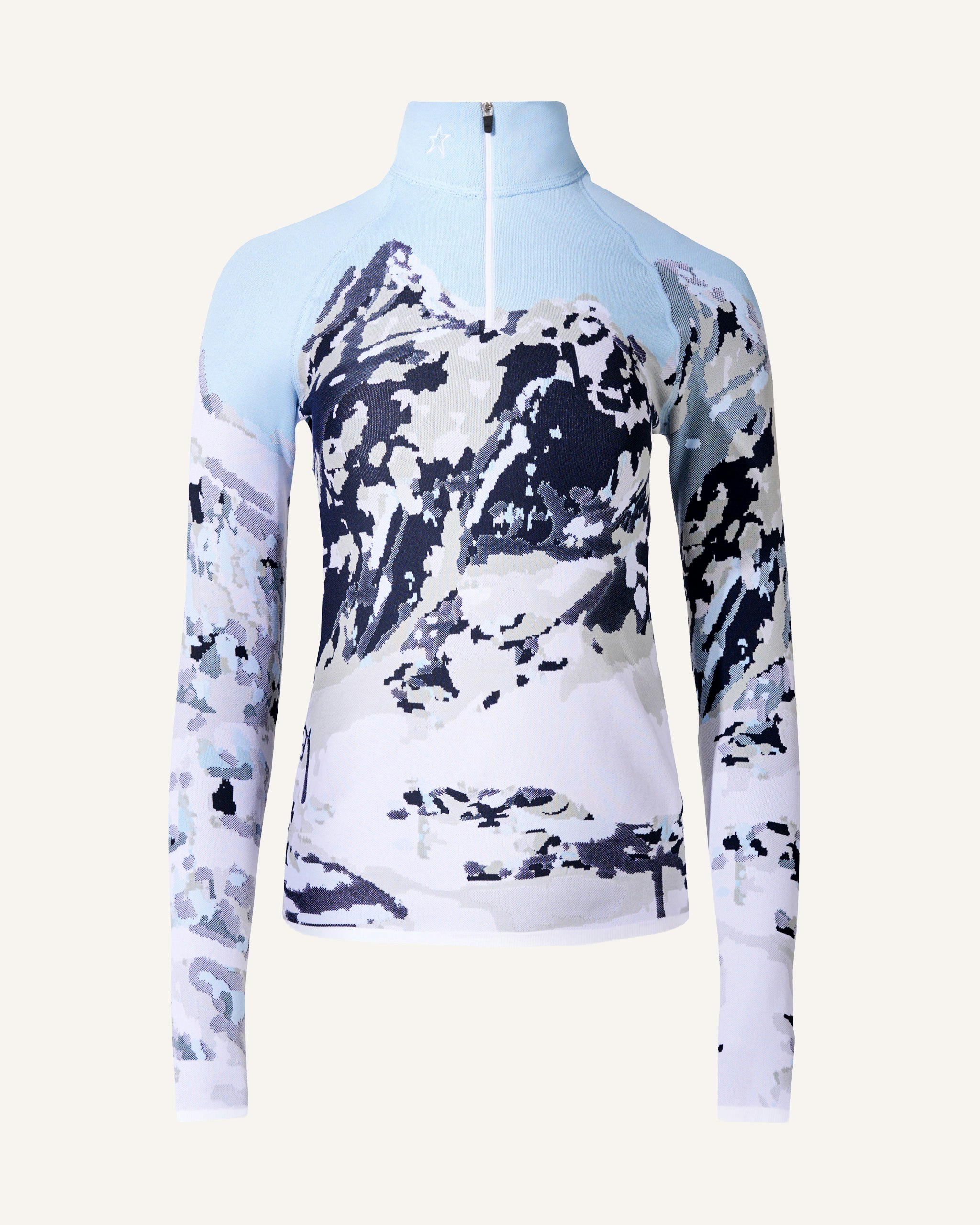 Mountain Print 1/4-Zip Base Layer Top 0