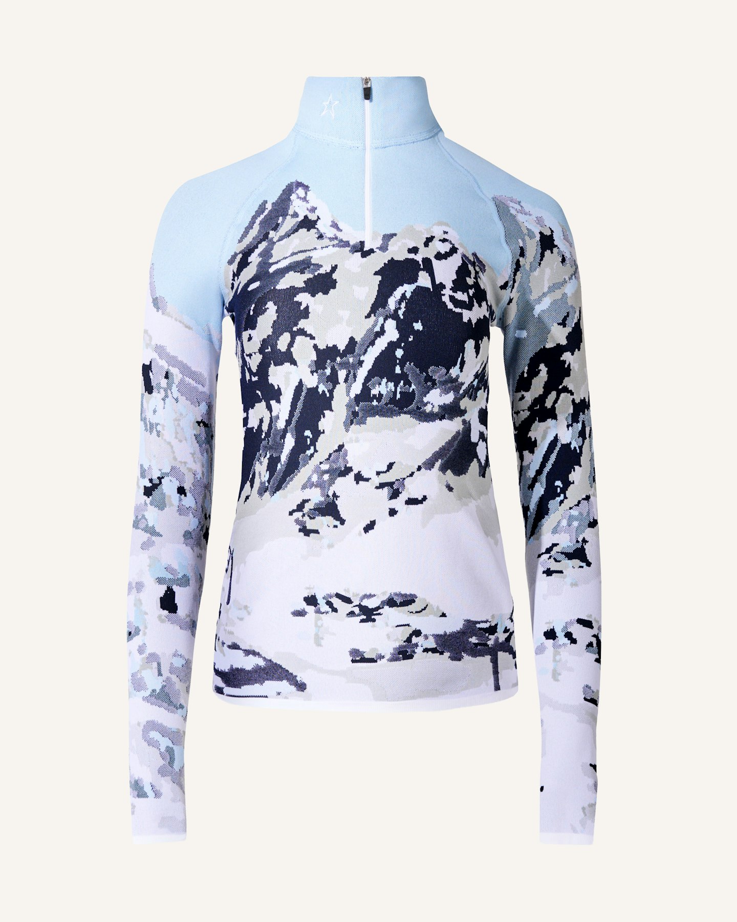 Mountain Print 1/4-Zip Base Layer Top 0