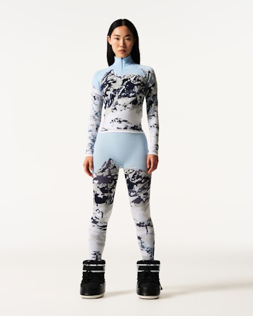 Mountain Print 1/4-Zip Base Layer Top 1