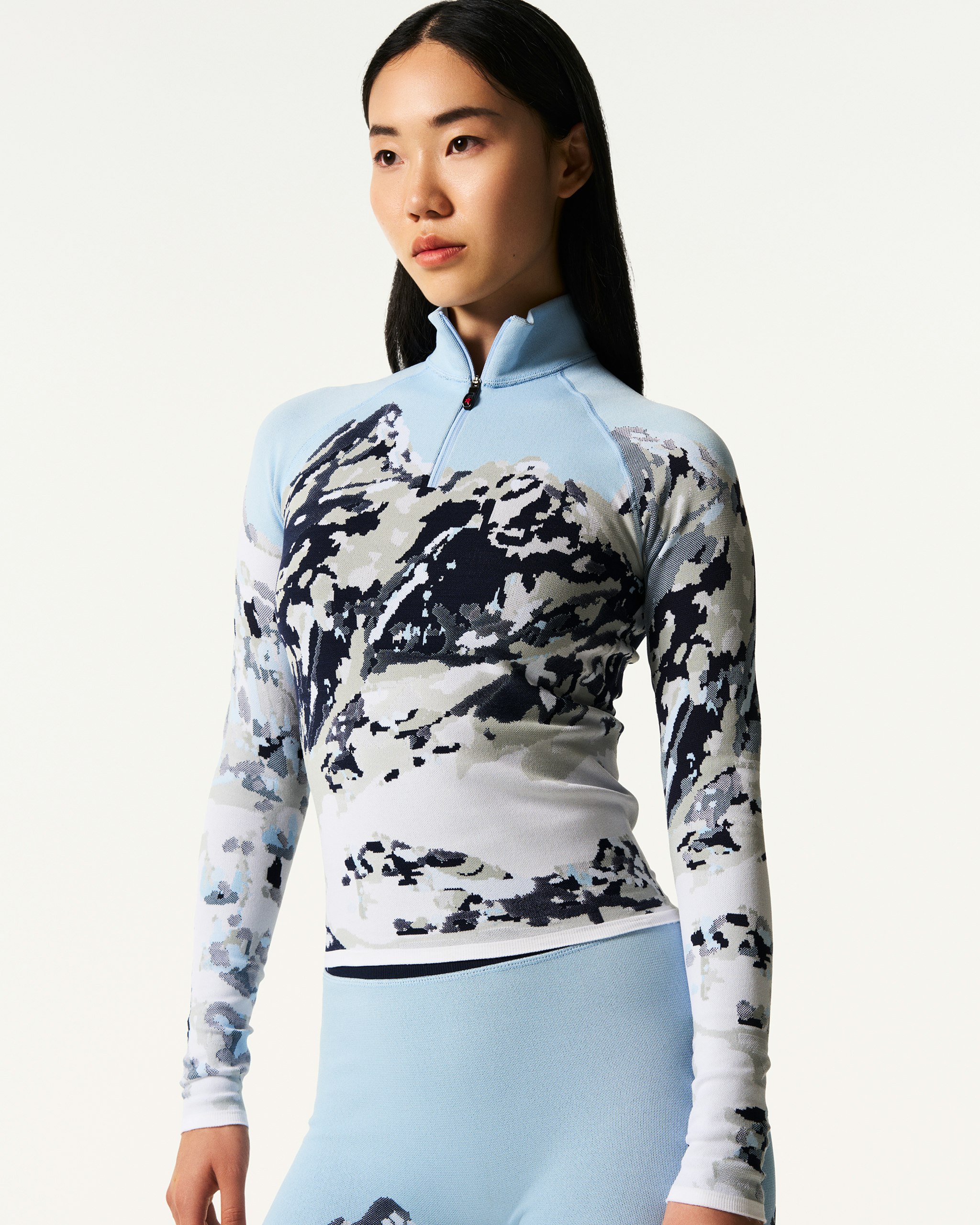 Mountain Print 1/4-Zip Base Layer Top 2