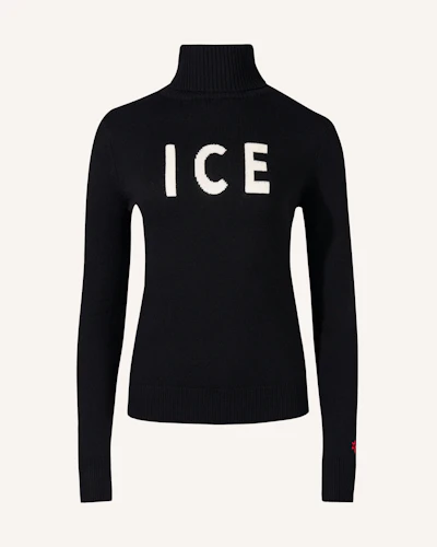 Perfect Moment Women's Ice Turtleneck, Ski Knitwear, Black,