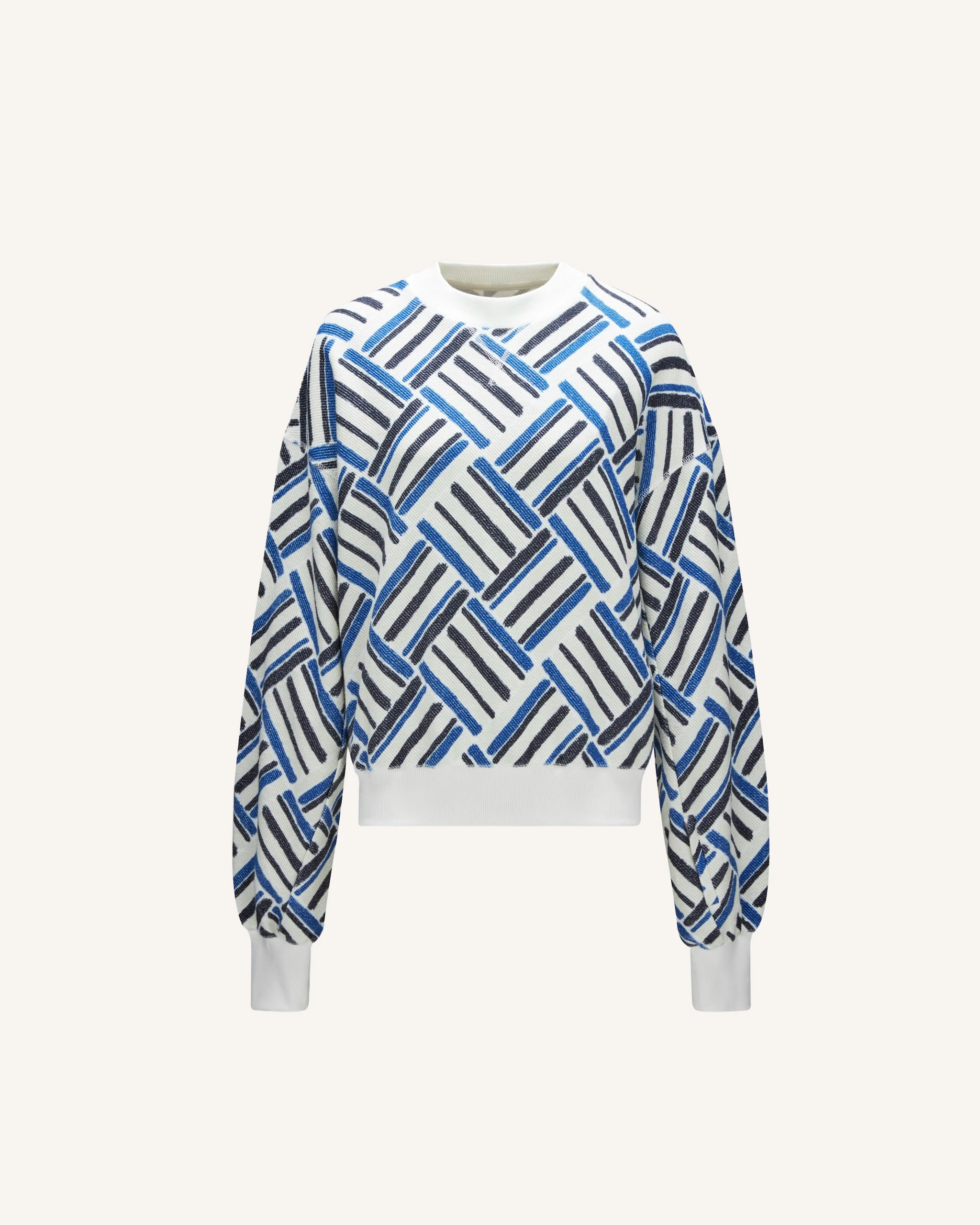 Stripe Crewneck Sweatshirt 0