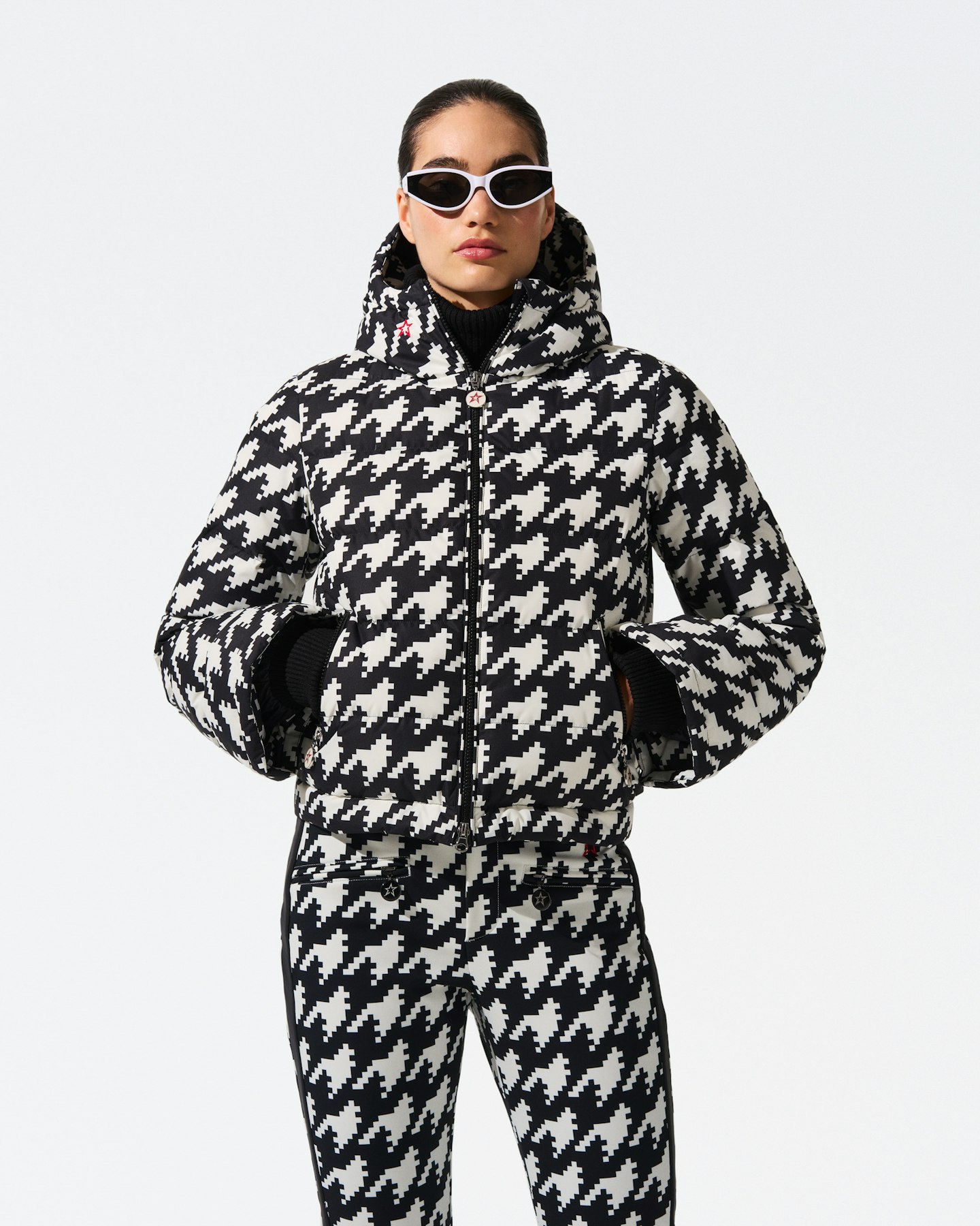 Houndstooth Polar Flare Down Jacket 1