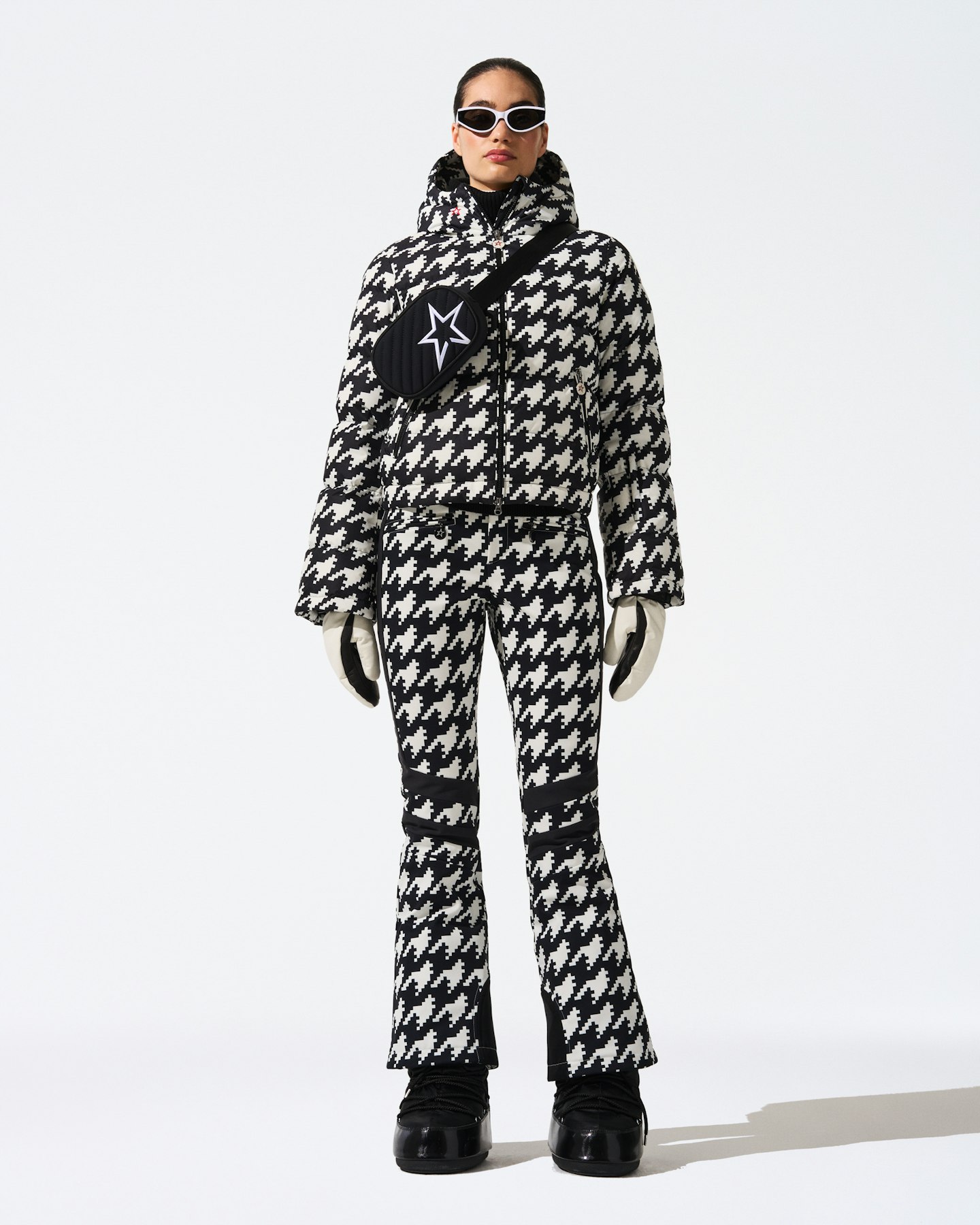 Houndstooth Polar Flare Down Jacket 5